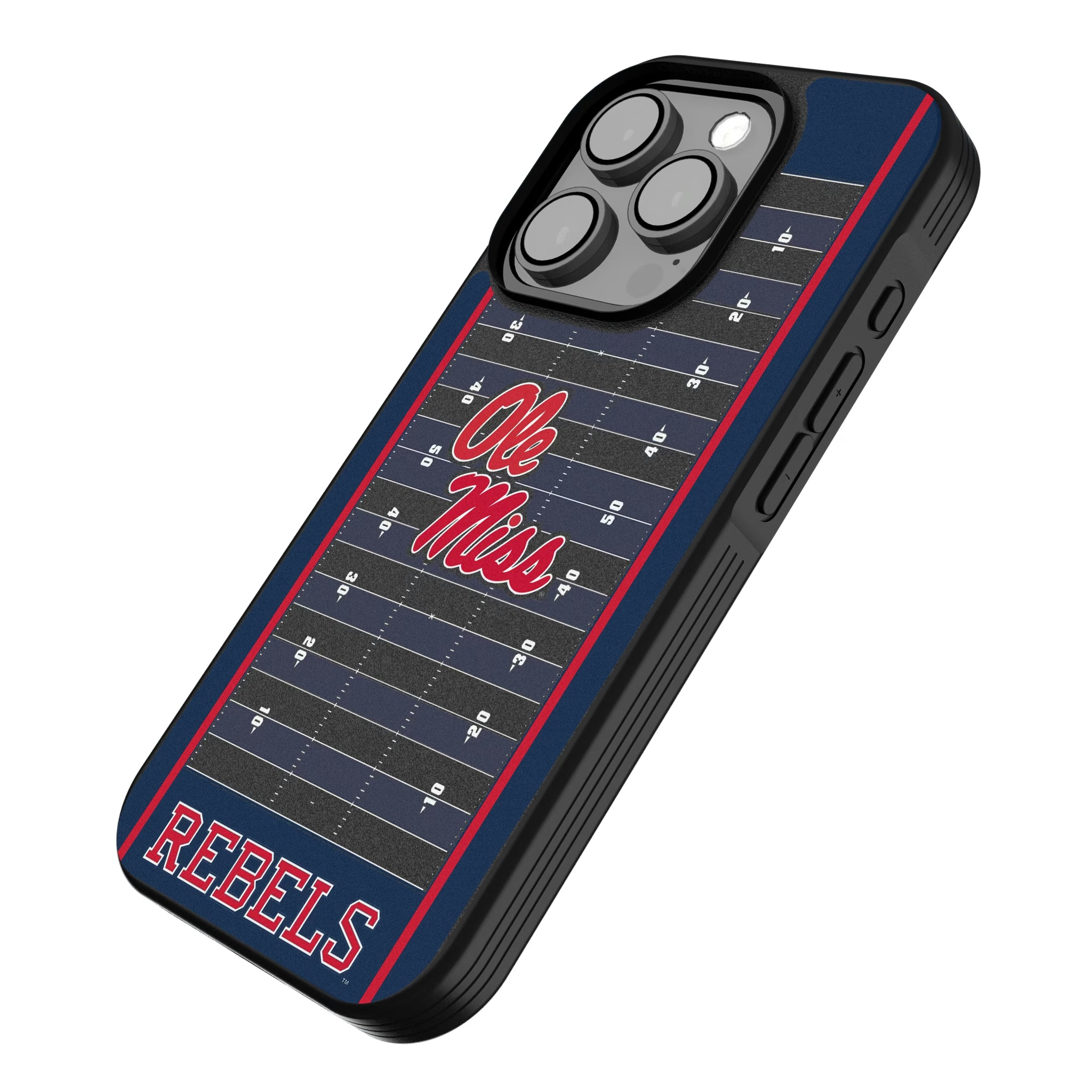 University of Mississippi Rebels Field iPhone Bump Phone Case for Apple iPhone - Isometric View