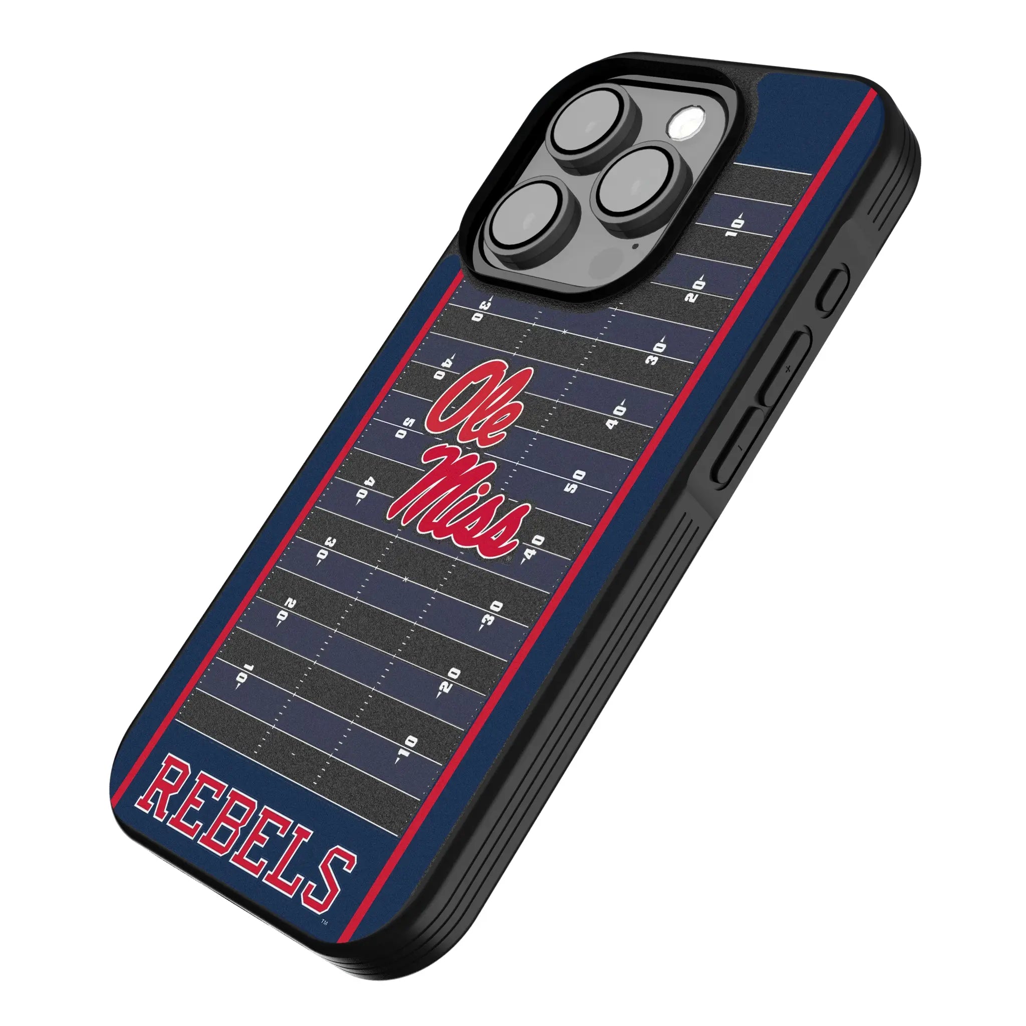 University of Mississippi Rebels Field iPhone Bump Phone Case for Apple iPhone - Isometric View