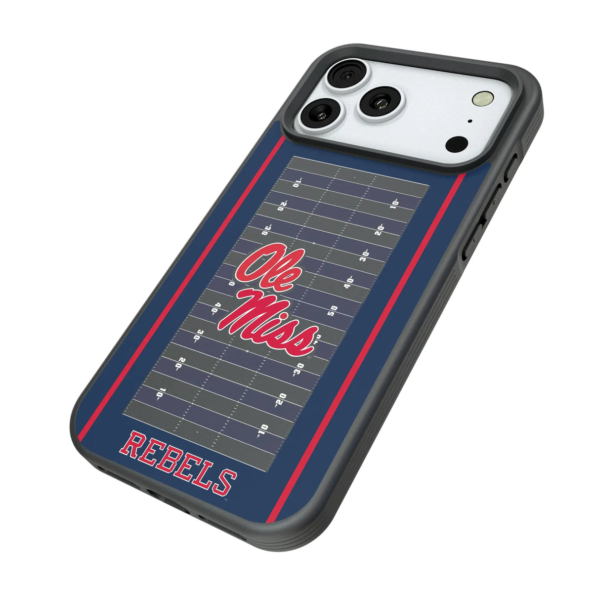 University of Mississippi Rebels Field iPhone Bump Phone Case for Apple iPhone - Isometric View#Device_iPhone 18 Pro Max