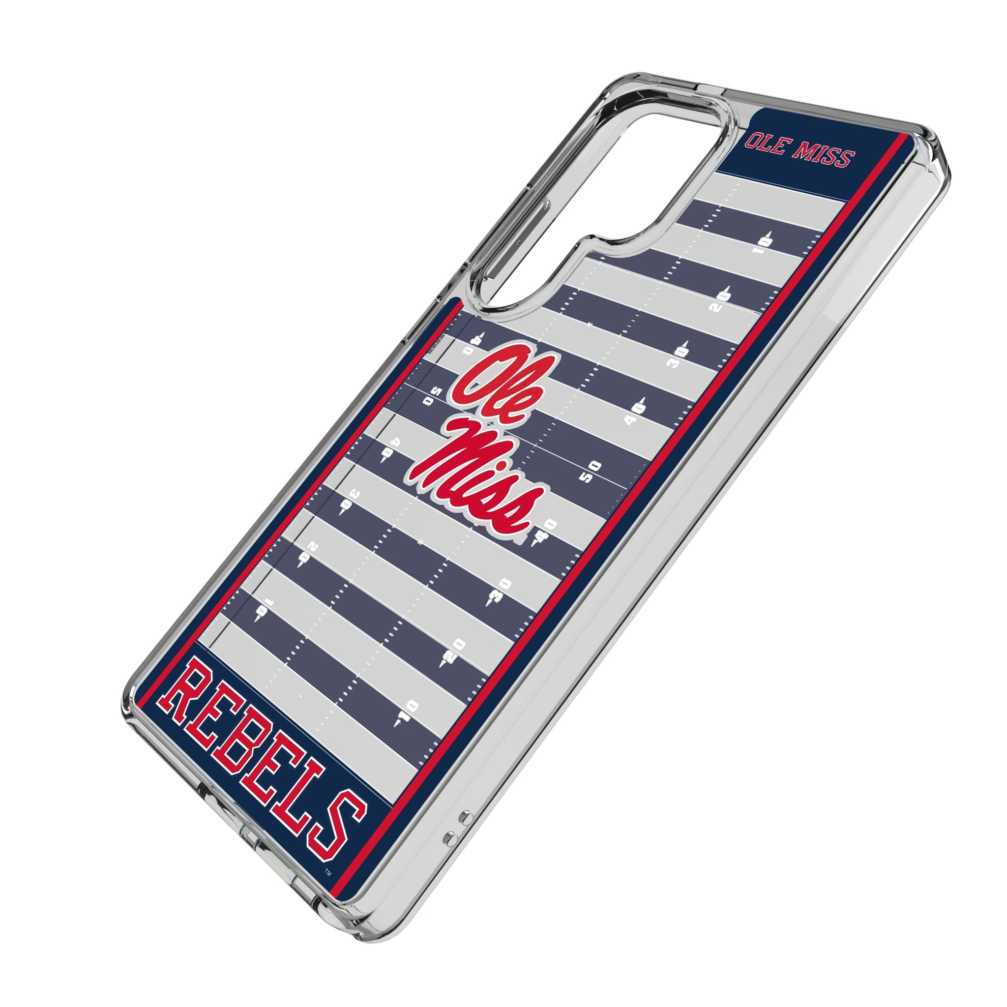 University of Mississippi Rebels Field Galaxy Clear Phone Case for Samsung Galaxy - Isometric View