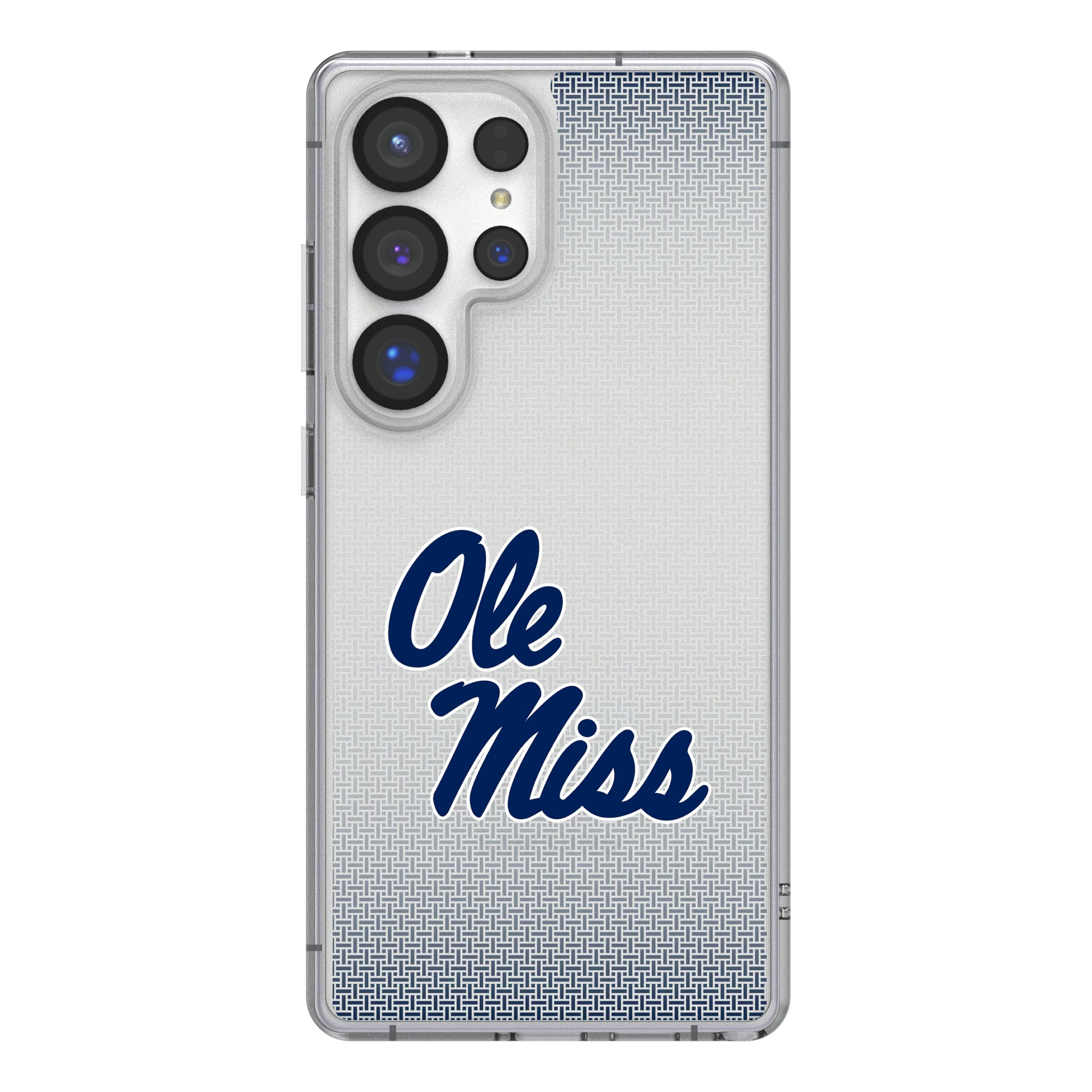 University of Mississippi Rebels Linen Galaxy Clear Phone Case for Samsung Galaxy
