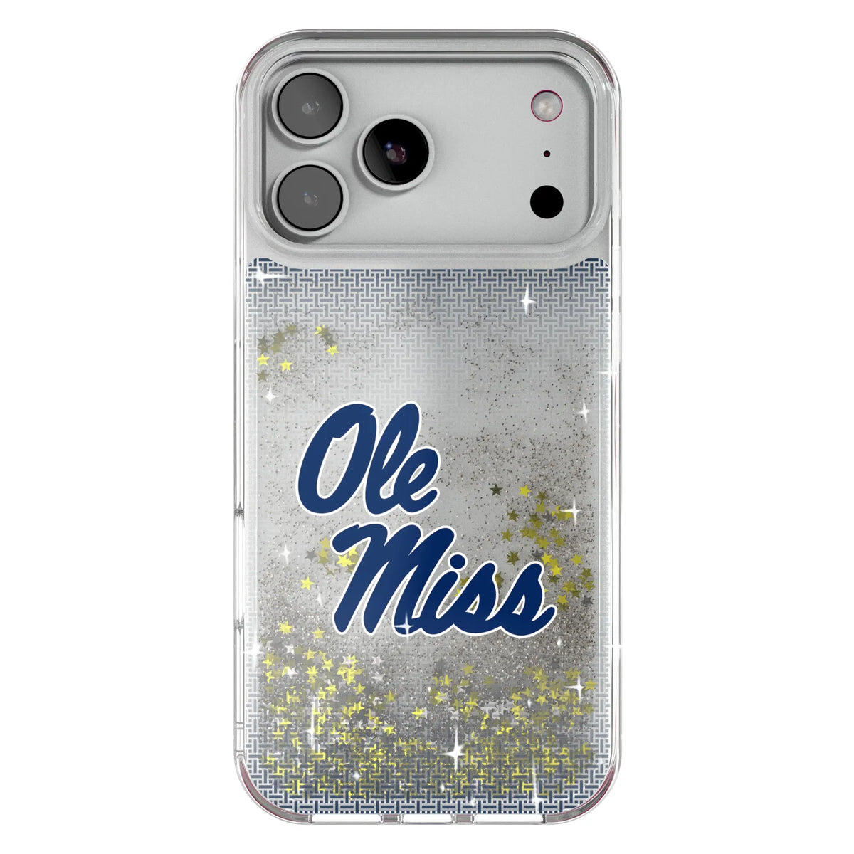 University of Mississippi Rebels Linen Glitter Phone Case for Apple iPhone