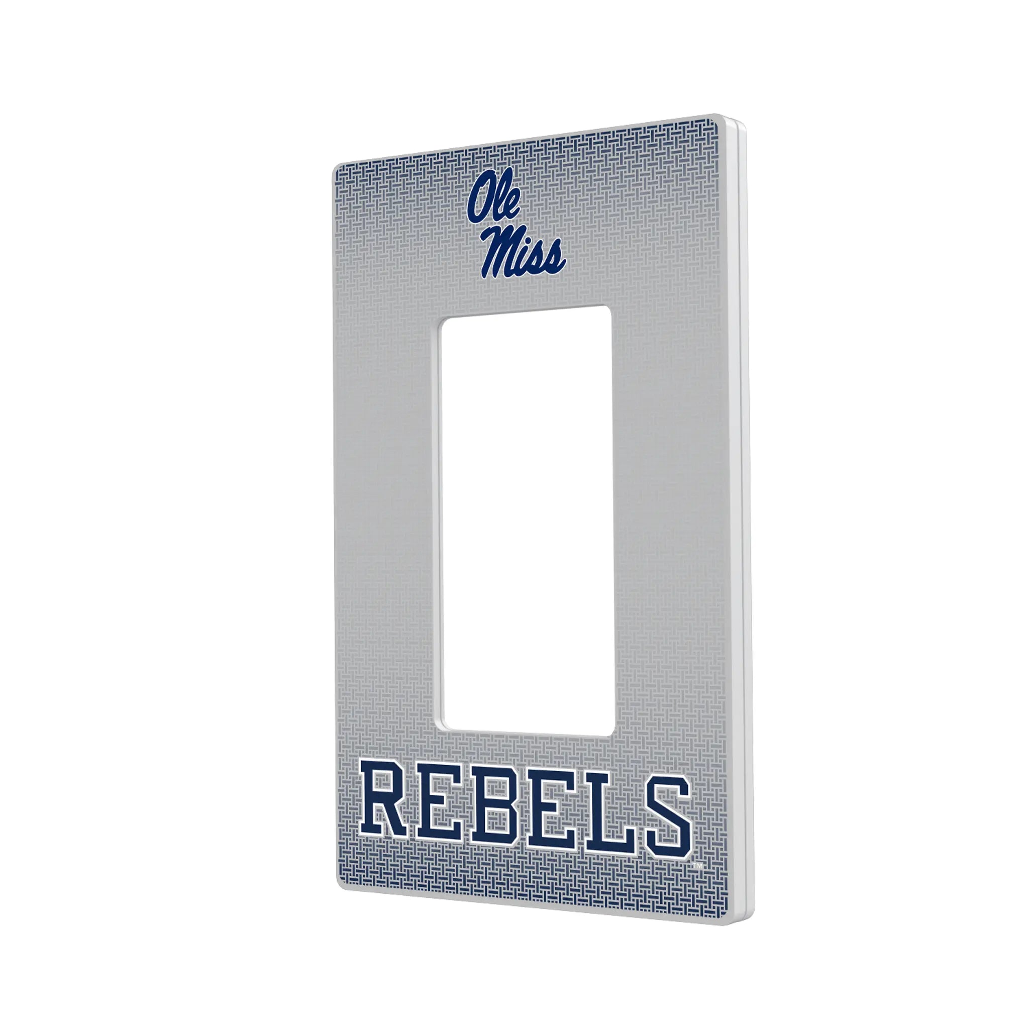 University of Mississippi Rebels Linen Hidden-Screw Light Switch Plate#Style_Single Rocker