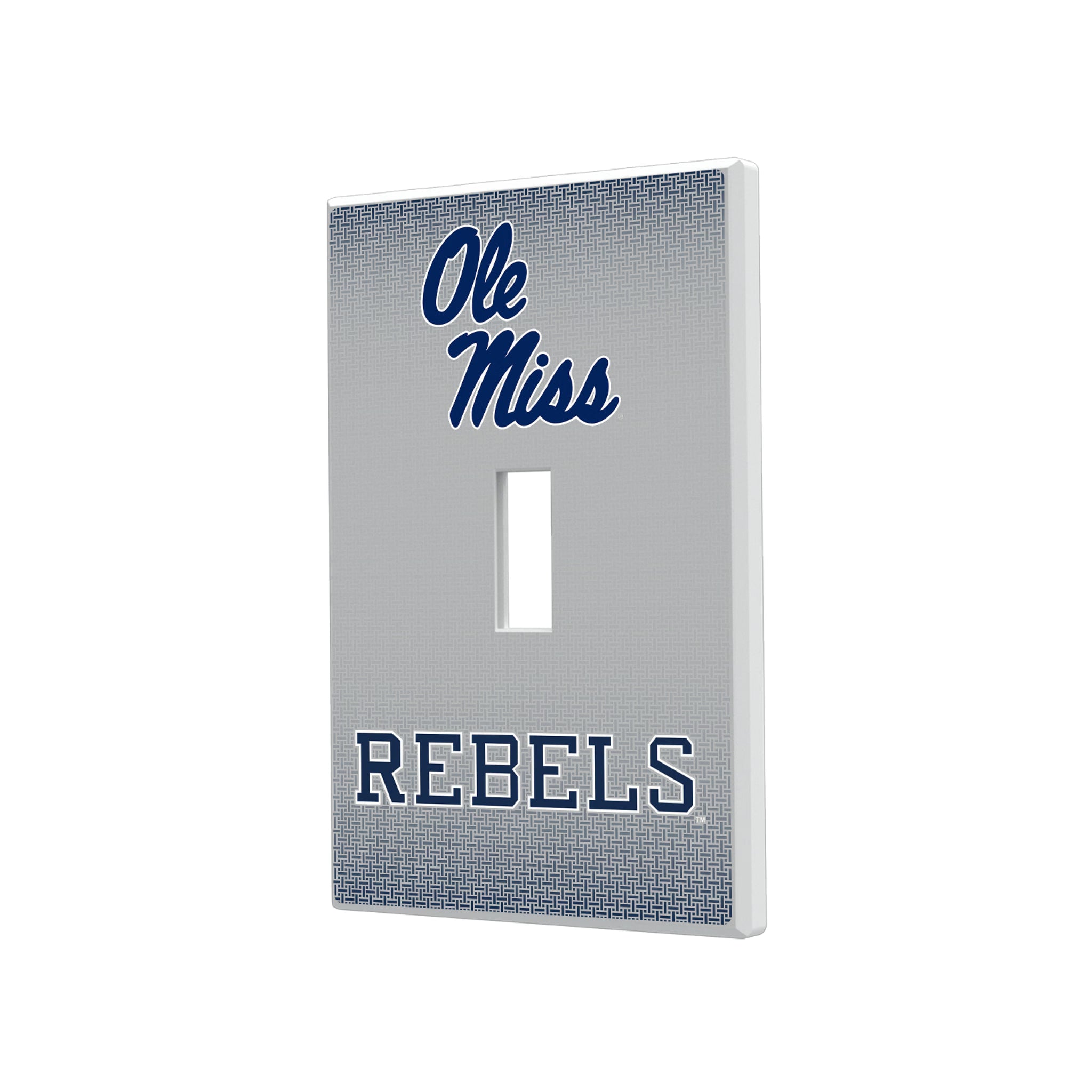 University of Mississippi Rebels Linen Hidden-Screw Light Switch Plate#Style_Single Toggle