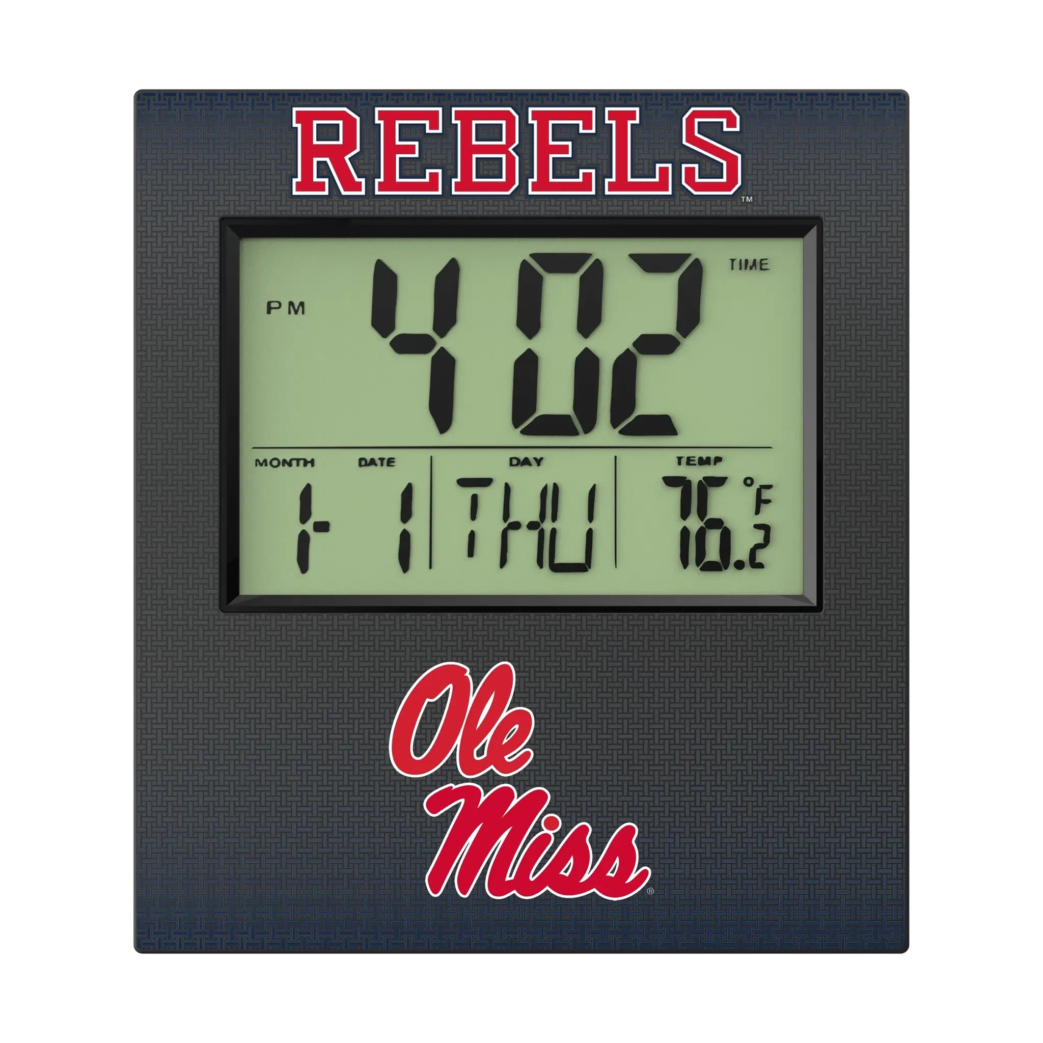 University of Mississippi Rebels Linen Wall Clock