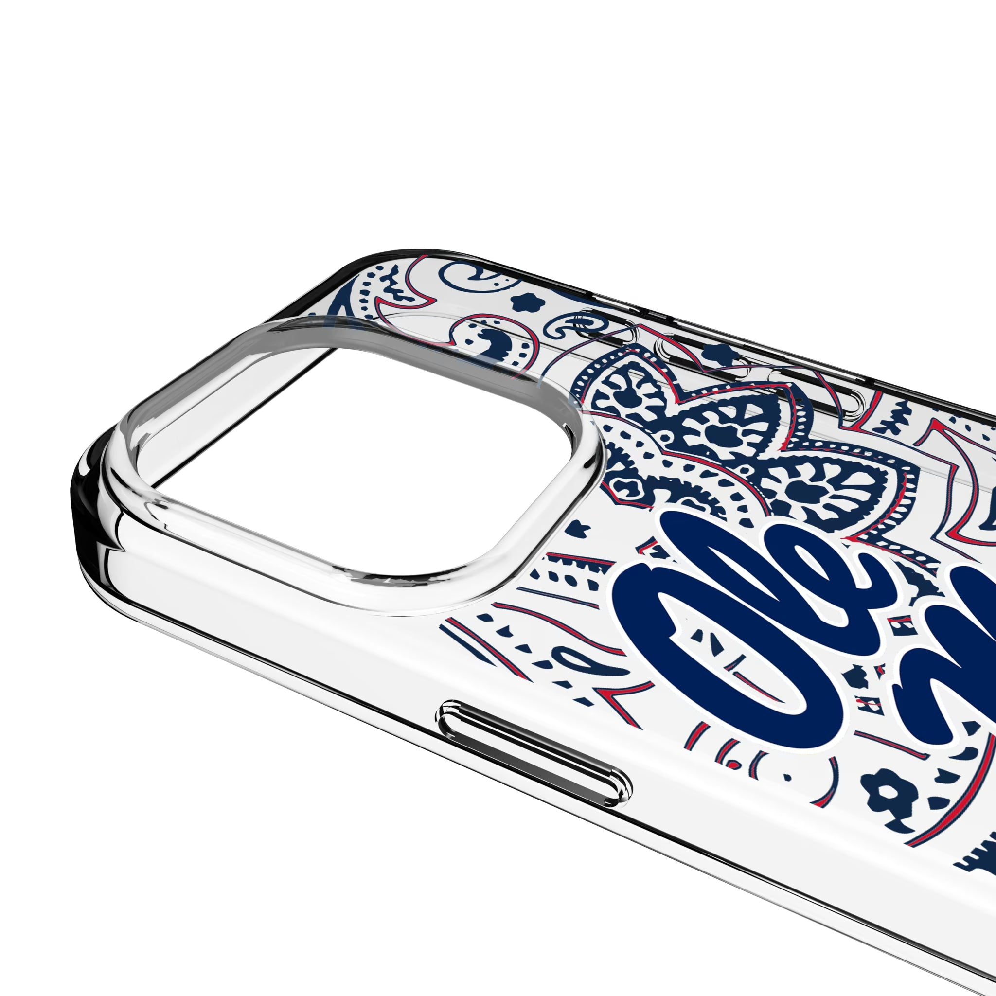University of Mississippi Rebels Paisley iPhone Clear Phone Case for Apple iPhone - Detail