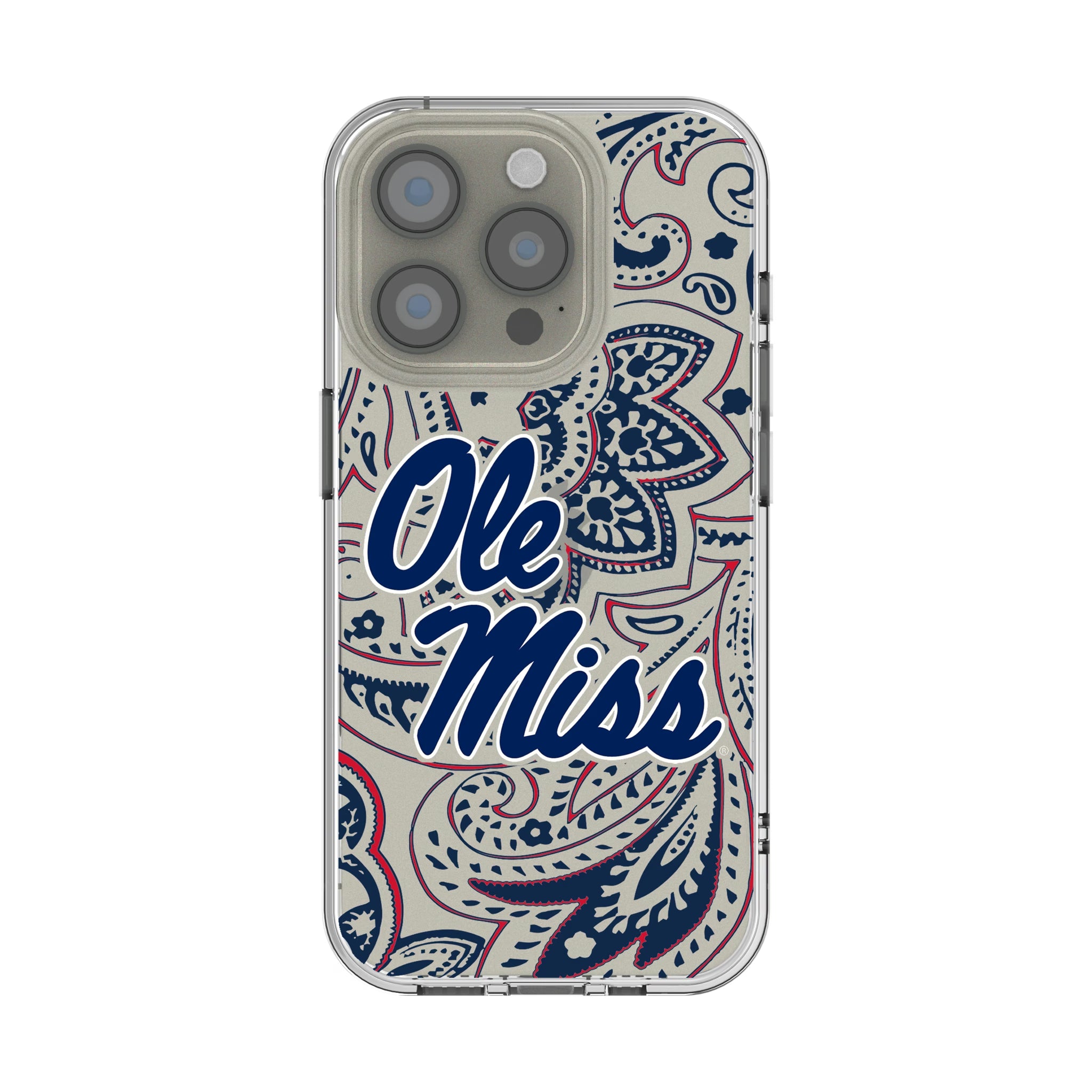University of Mississippi Rebels Paisley iPhone Clear Phone Case for Apple iPhone