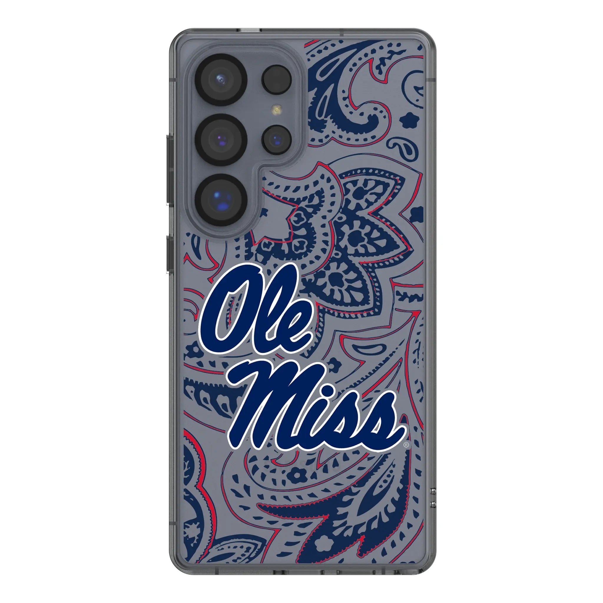 University of Mississippi Rebels Paisley Galaxy Clear Phone Case for Samsung Galaxy#Device_Galaxy S25 Ultra