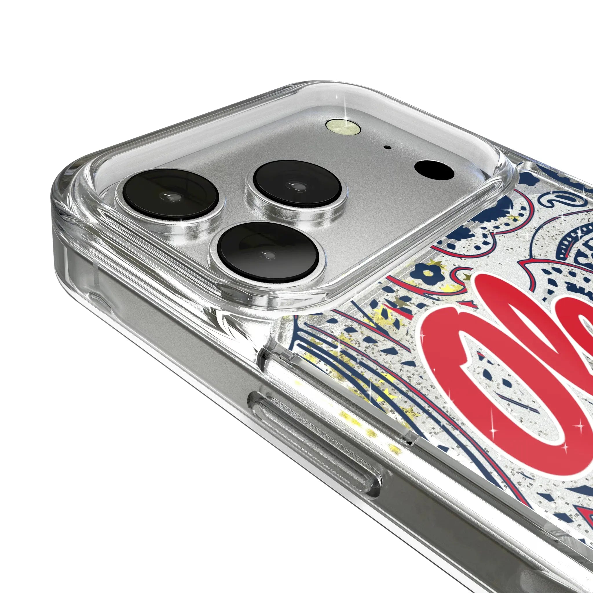 University of Mississippi Rebels Paisley iPhone Glitter Phone Case for Apple iPhone - Detail