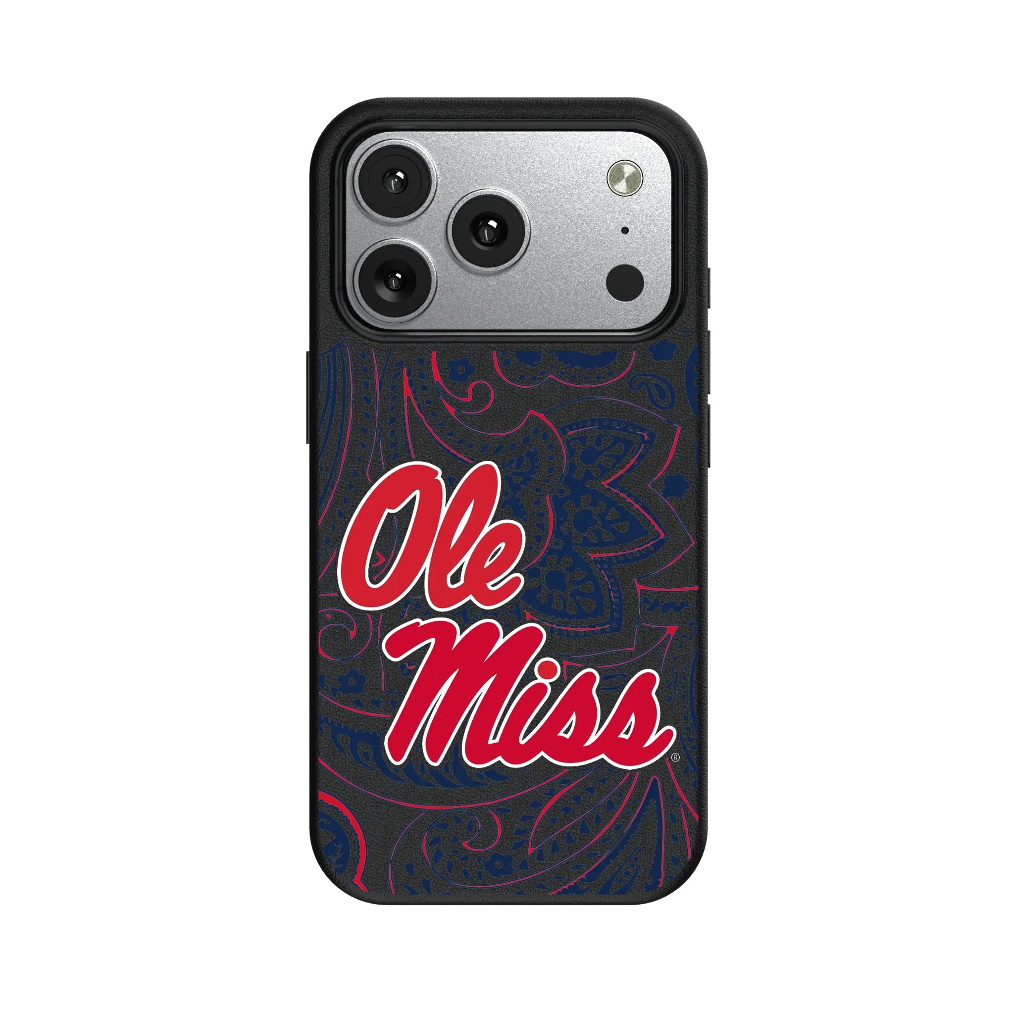 University of Mississippi Rebels Paisley iPhone MagSafe Compatible Phone Case for Apple iPhone#Device_iPhone 17 Pro