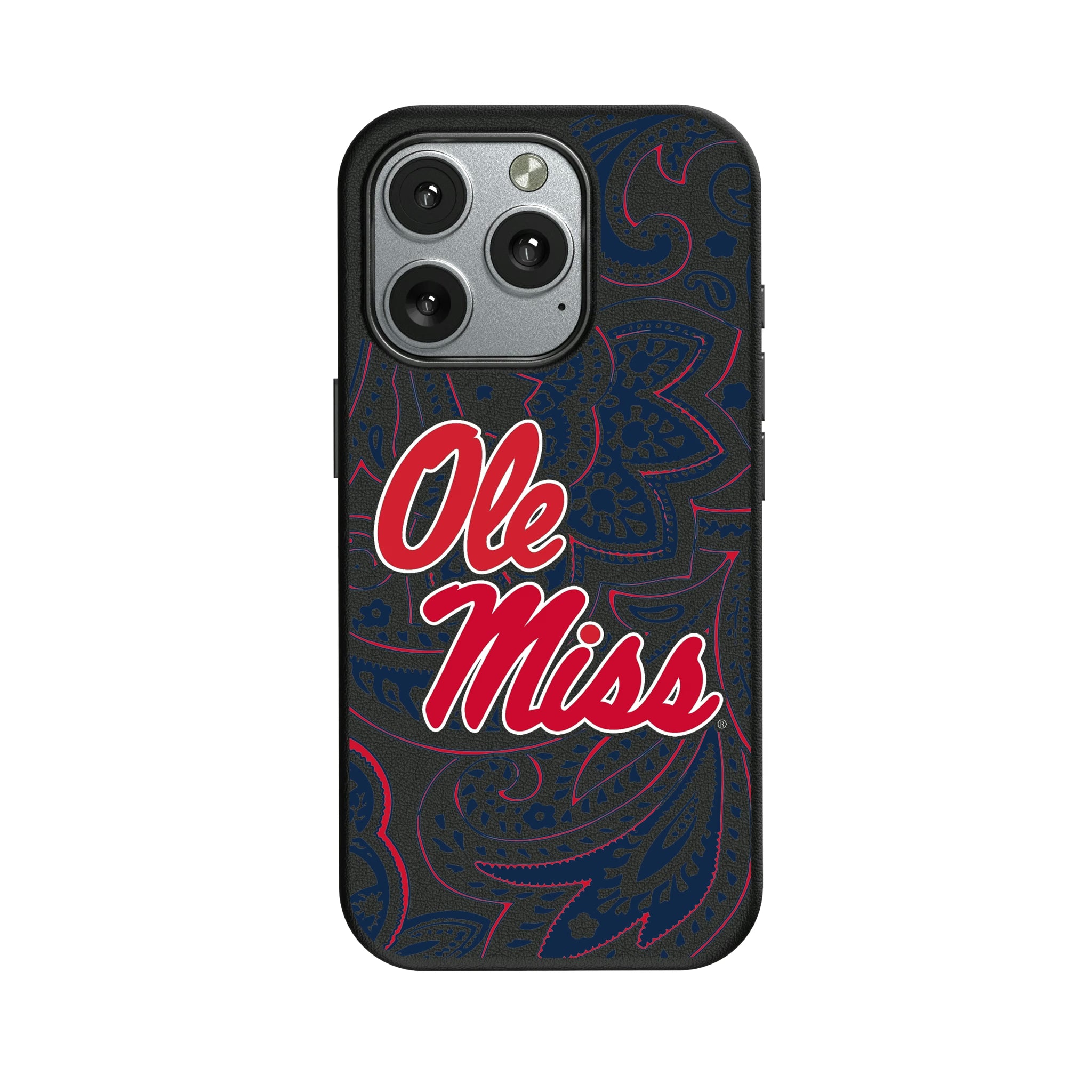 University of Mississippi Rebels Paisley iPhone MagSafe Compatible Phone Case for Apple iPhone