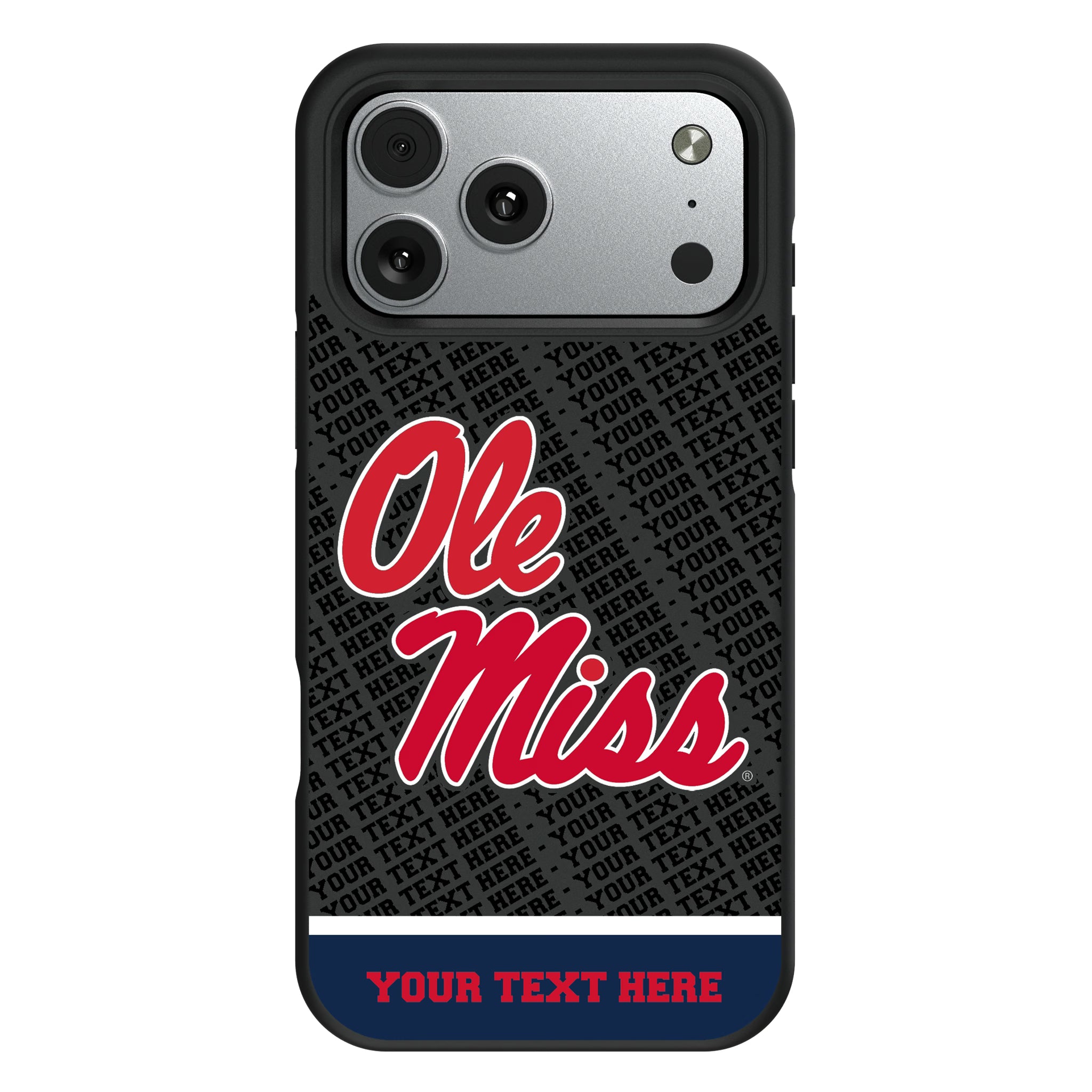 University of Mississippi Rebels Personalized EndZone Plus iPhone Bump Phone Case for Apple iPhone#Device_iPhone 17 Pro Max
