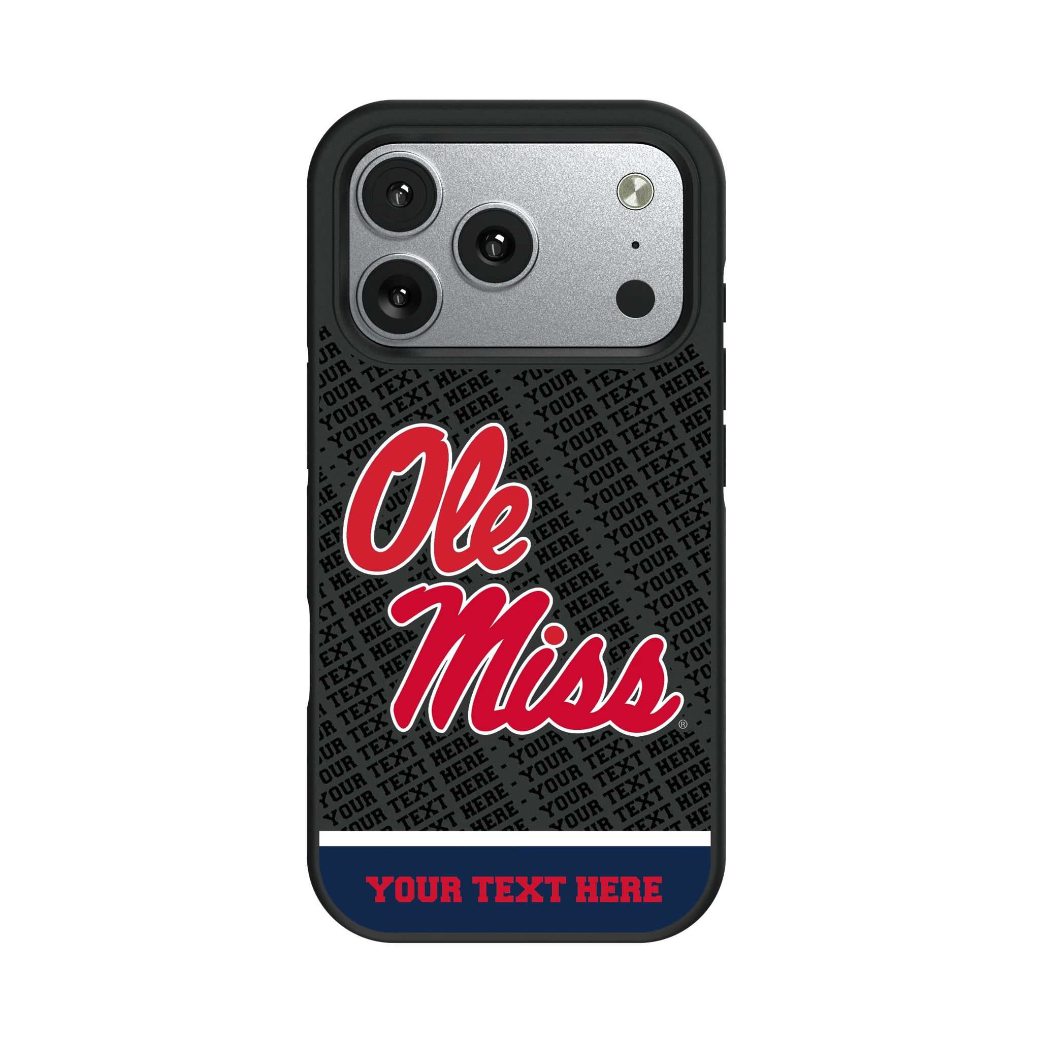 University of Mississippi Rebels Personalized EndZone Plus iPhone Bump Phone Case for Apple iPhone#Device_iPhone 17 Pro