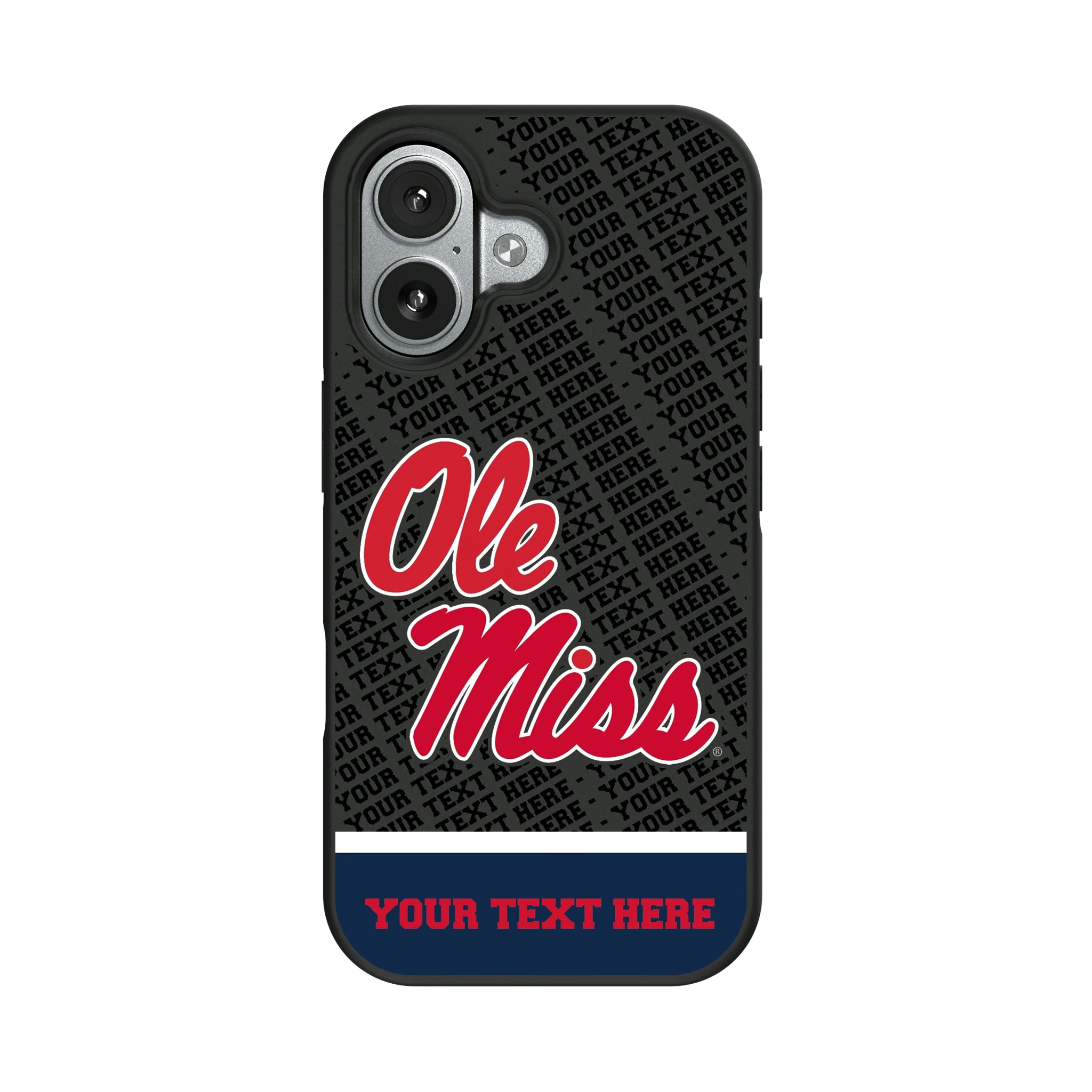 University of Mississippi Rebels Personalized EndZone Plus iPhone Bump Phone Case for Apple iPhone#Device_iPhone 17