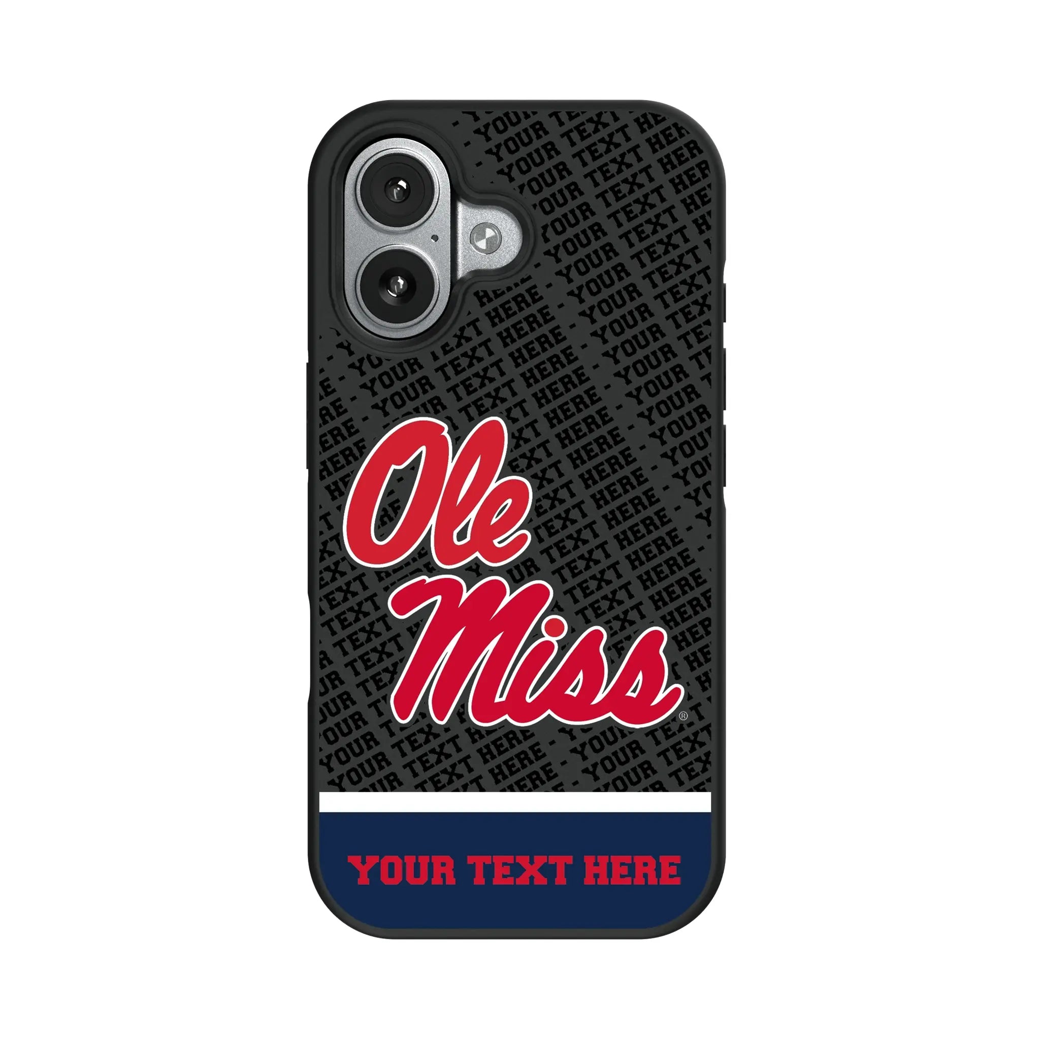 University of Mississippi Rebels Personalized EndZone Plus iPhone Bump Phone Case for Apple iPhone#Device_iPhone 17