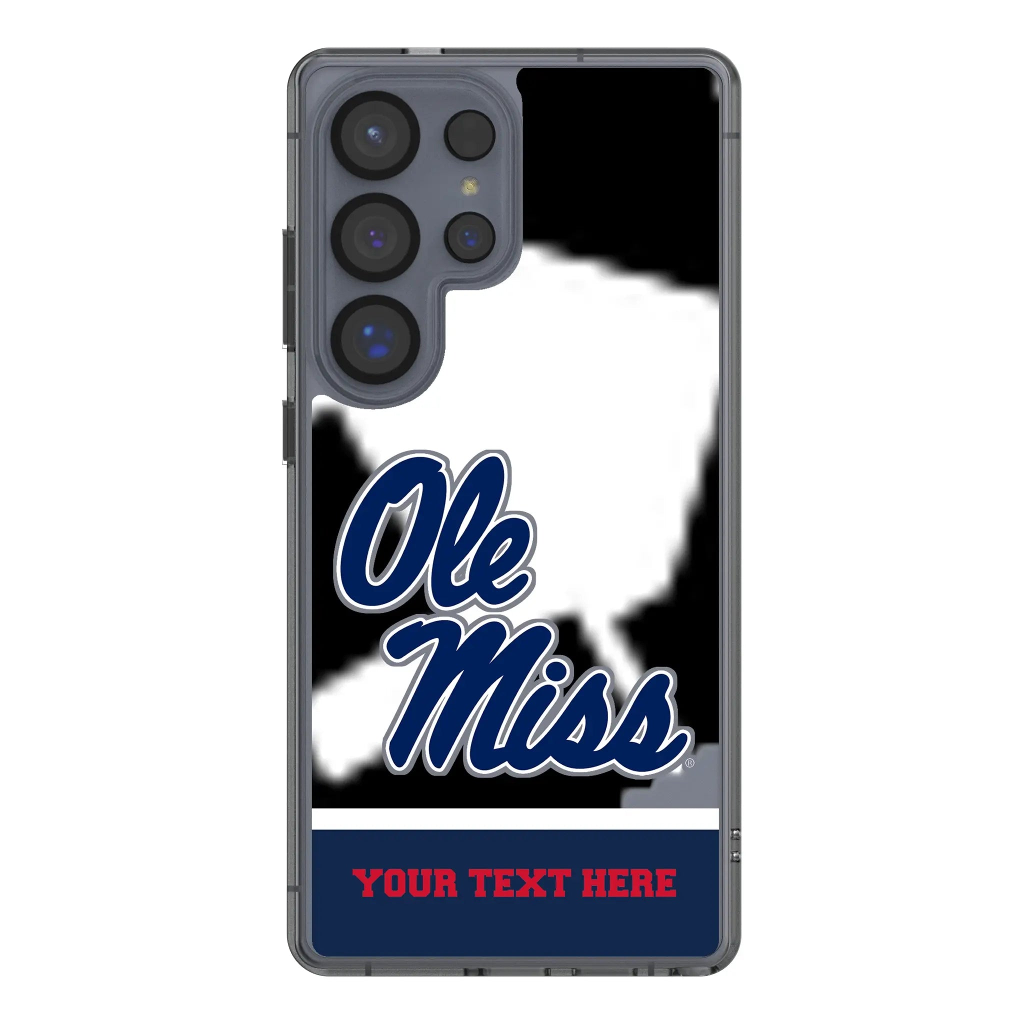 University of Mississippi Rebels Personalized EndZone Plus Galaxy Clear Phone Case for Samsung Galaxy#Device_Galaxy S25 Ultra