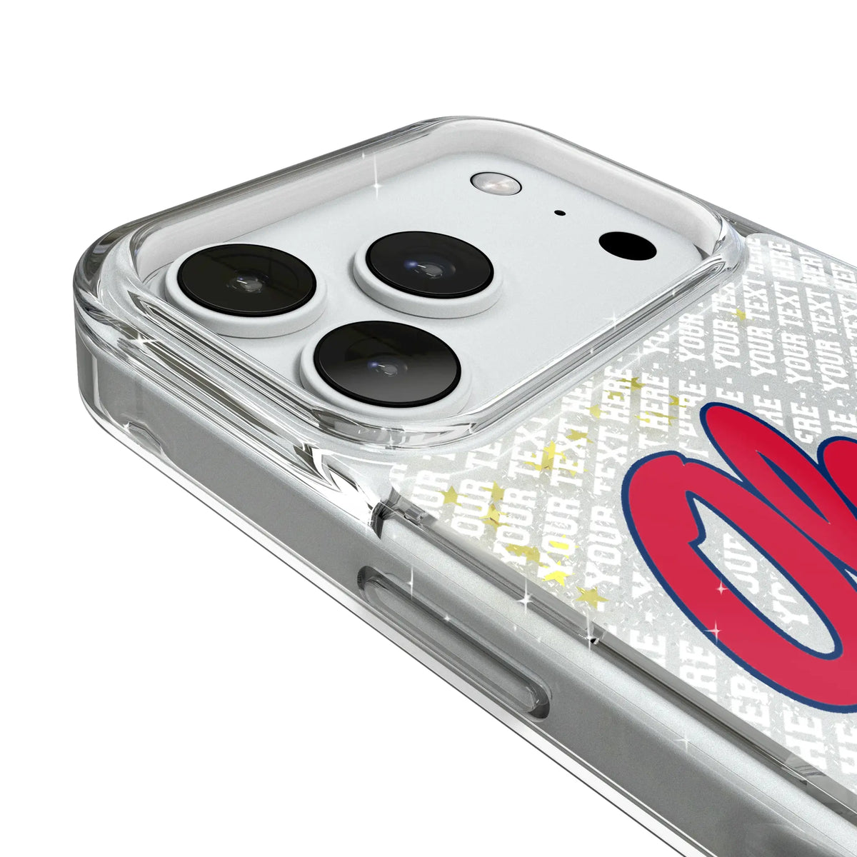 University of Mississippi Rebels Personalized EndZone Plus iPhone Glitter Phone Case for Apple iPhone - Detail#Device_iPhone 18 Pro