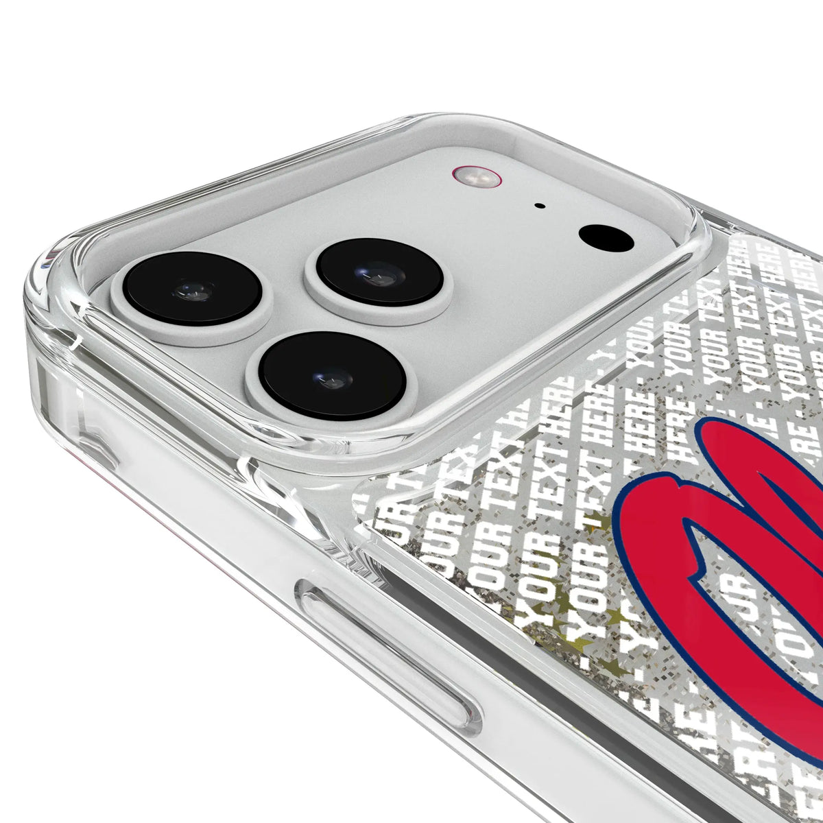 University of Mississippi Rebels Personalized EndZone Plus iPhone Glitter Phone Case for Apple iPhone - Detail#Device_iPhone 18 Pro Max