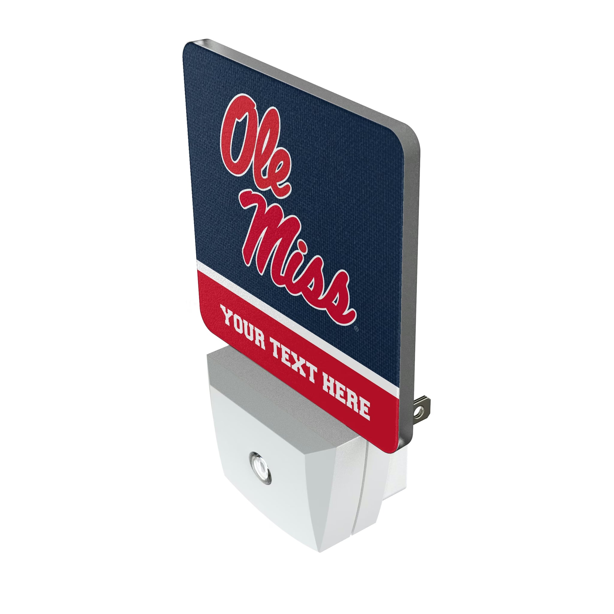University of Mississippi Rebels Personalized Endzone Solid Night Light 2-Pack - Isometric View