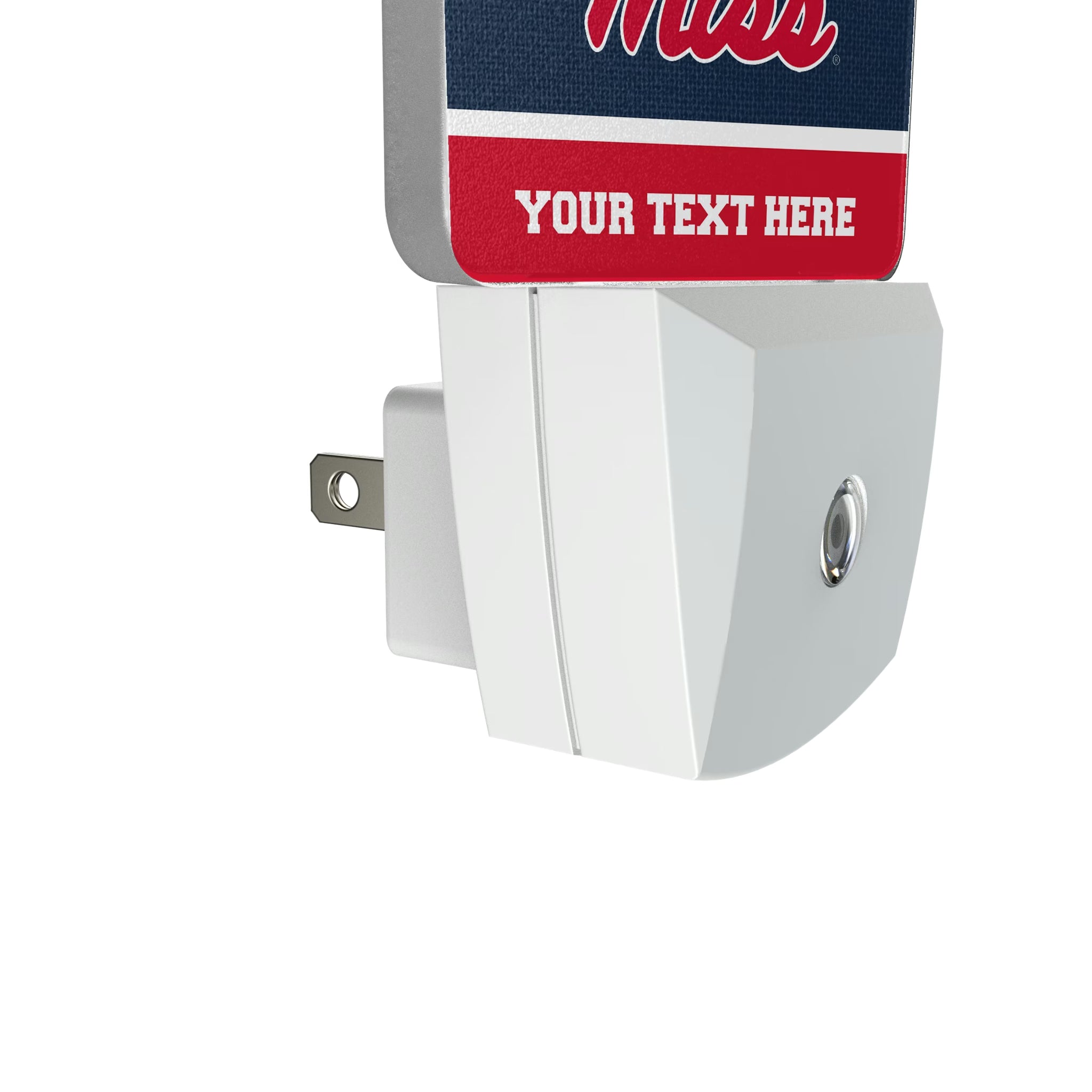 University of Mississippi Rebels Personalized Endzone Solid Night Light 2-Pack - Detail