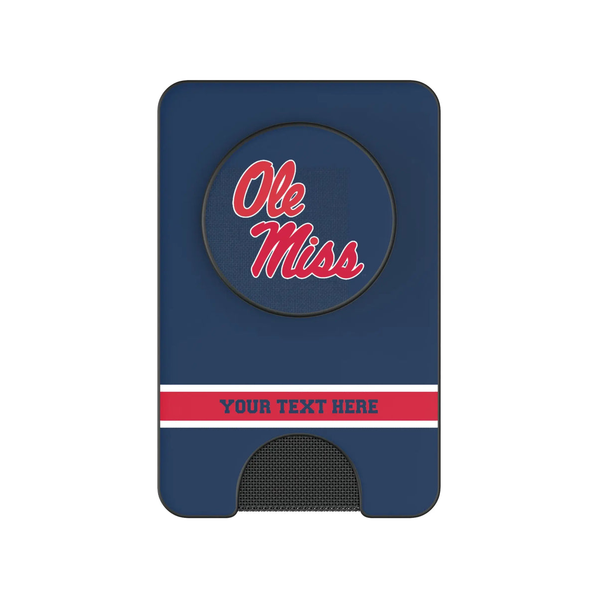 University of Mississippi Rebels Personalized Endzone Solid Popsockets Wallet Magnetic