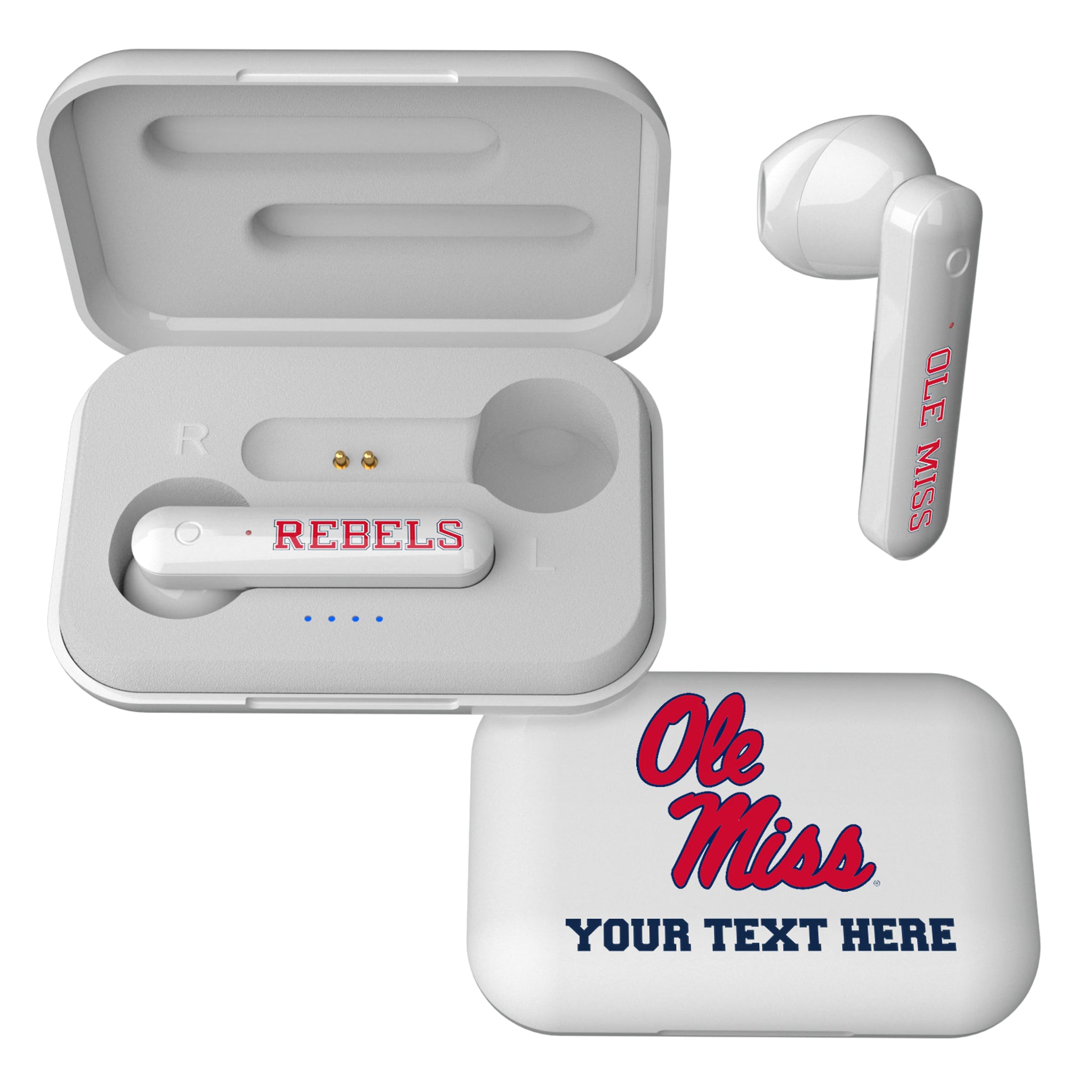 University of Mississippi Rebels Personalized Insignia Wireless TWS Earbuds