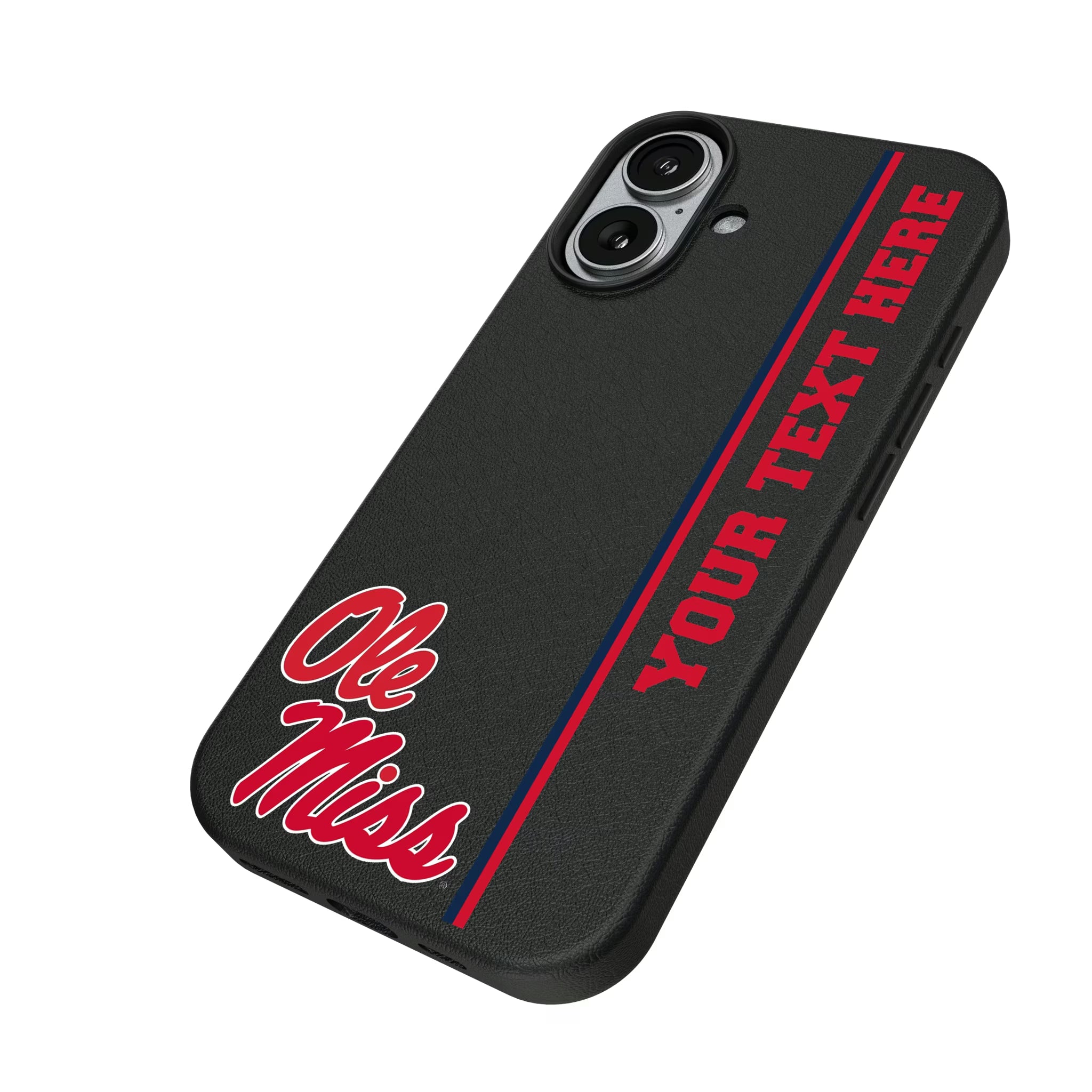 University of Mississippi Rebels Personalized Sidebard iPhone MagSafe Compatible Phone Case for Apple iPhone - Isometric View#Device_iPhone 17