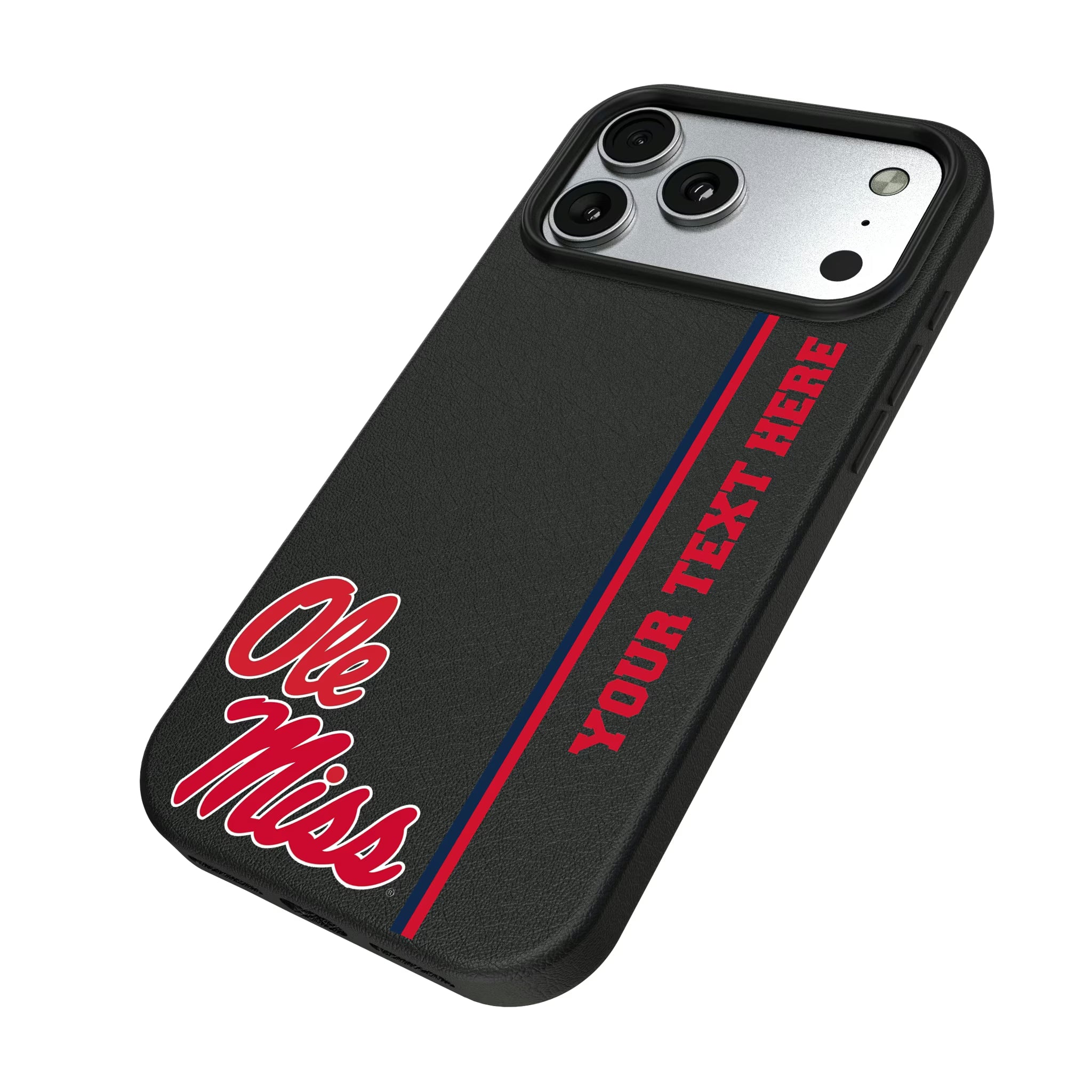 University of Mississippi Rebels Personalized Sidebard iPhone MagSafe Compatible Phone Case for Apple iPhone - Isometric View#Device_iPhone 17 Pro Max