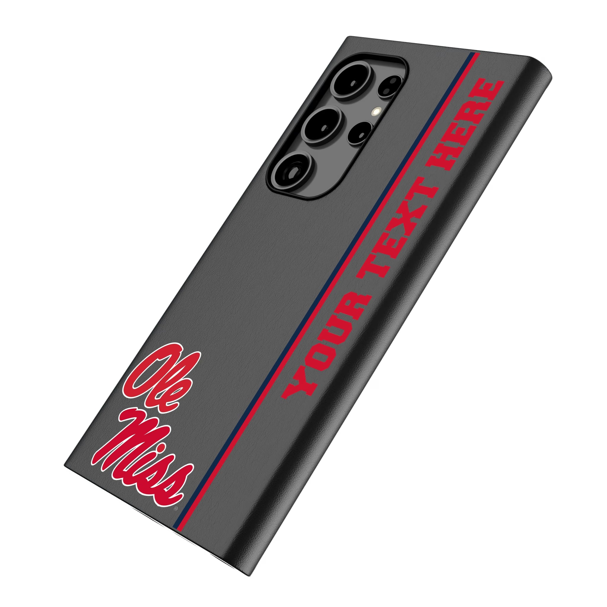 University of Mississippi Rebels Personalized Sidebard Galaxy MagSafe Compatible Phone Case for Samsung Galaxy - Isometric View
