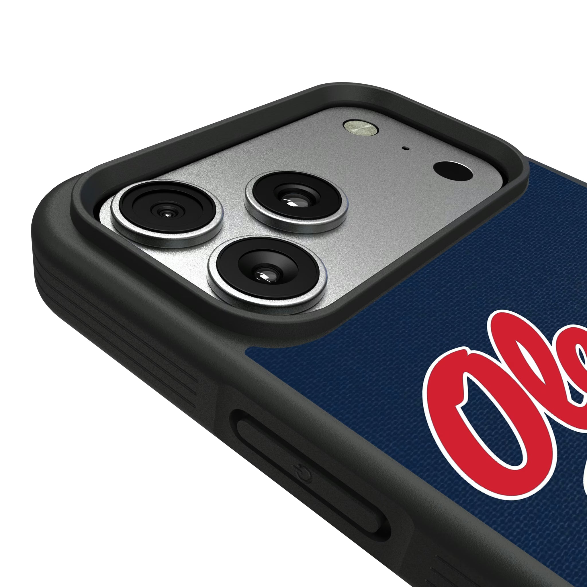 University of Mississippi Rebels Personalized Stripe iPhone Bump Phone Case for Apple iPhone - Detail#Device_iPhone 17 Pro Max