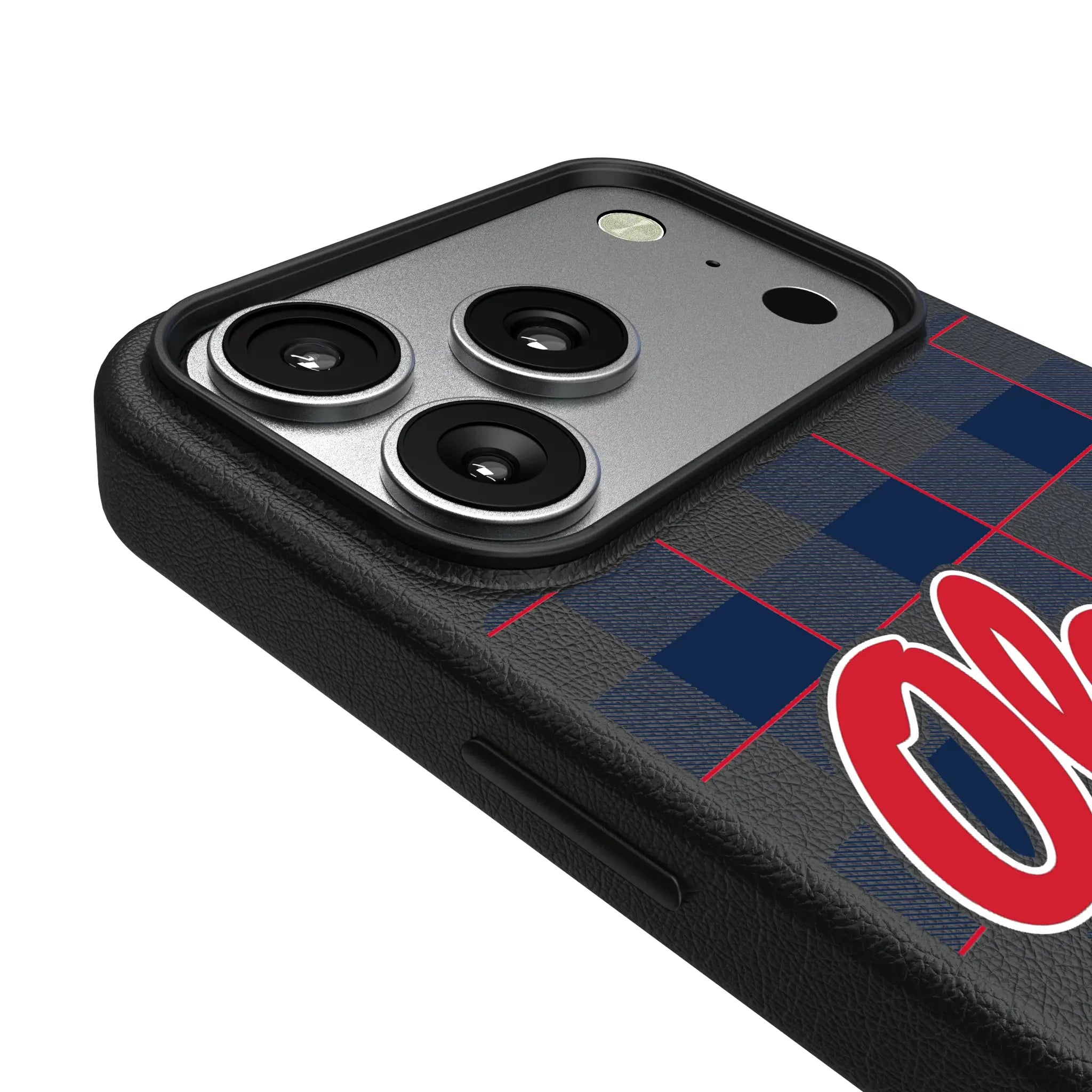 University of Mississippi Rebels Plaid iPhone MagSafe Compatible Phone Case for Apple iPhone - Detail#Device_iPhone 17 Pro