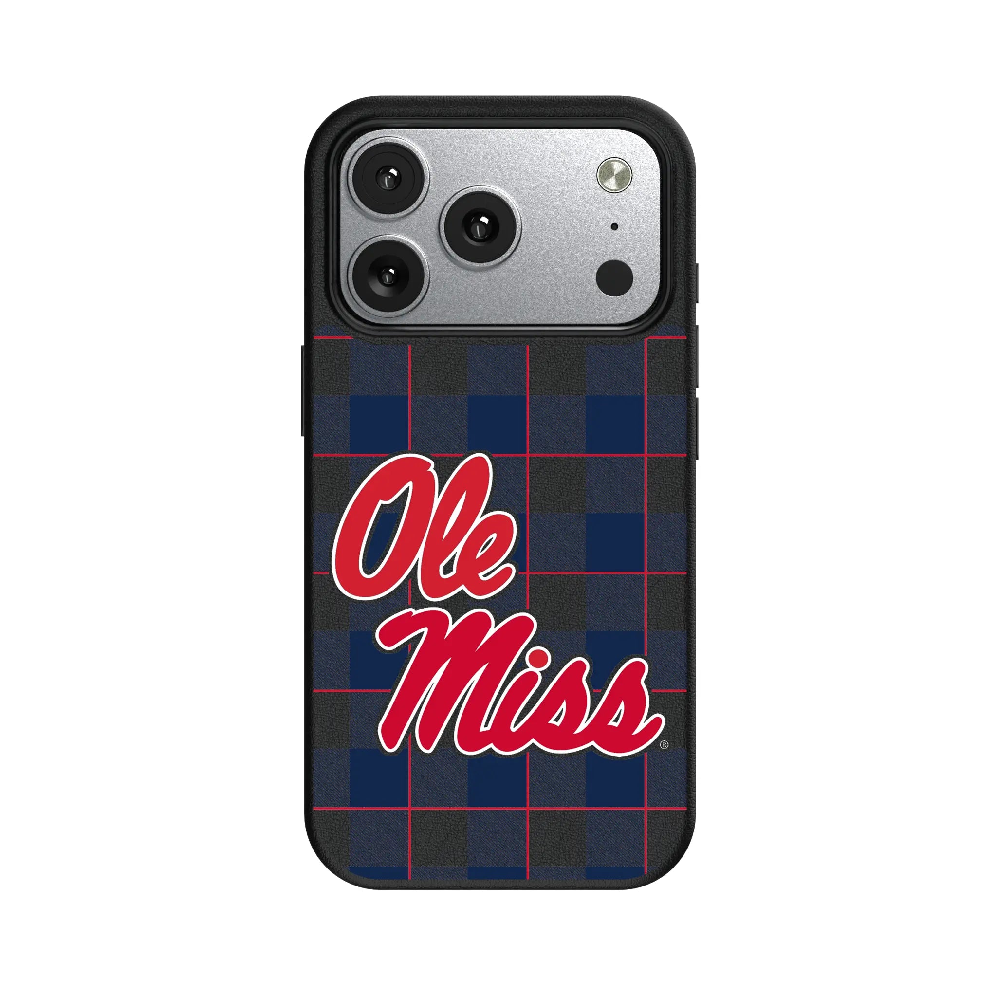University of Mississippi Rebels Plaid iPhone MagSafe Compatible Phone Case for Apple iPhone#Device_iPhone 17 Pro