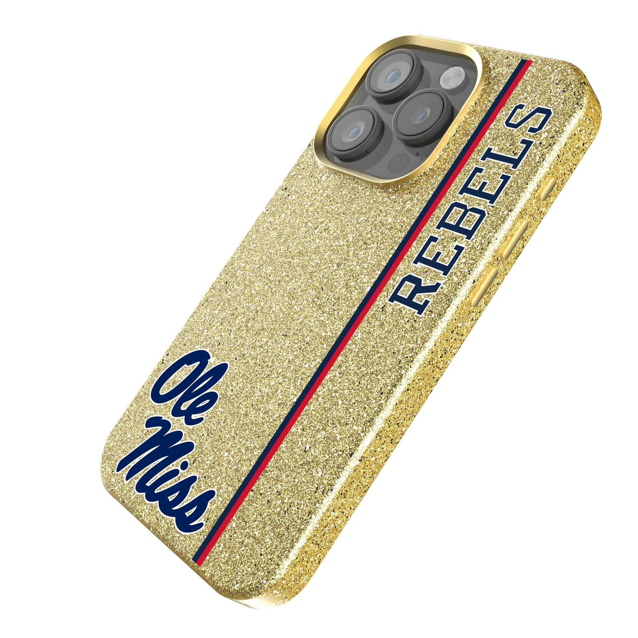 University of Mississippi Rebels Sidebar iPhone Bling Phone Case for Apple iPhone - Isometric View