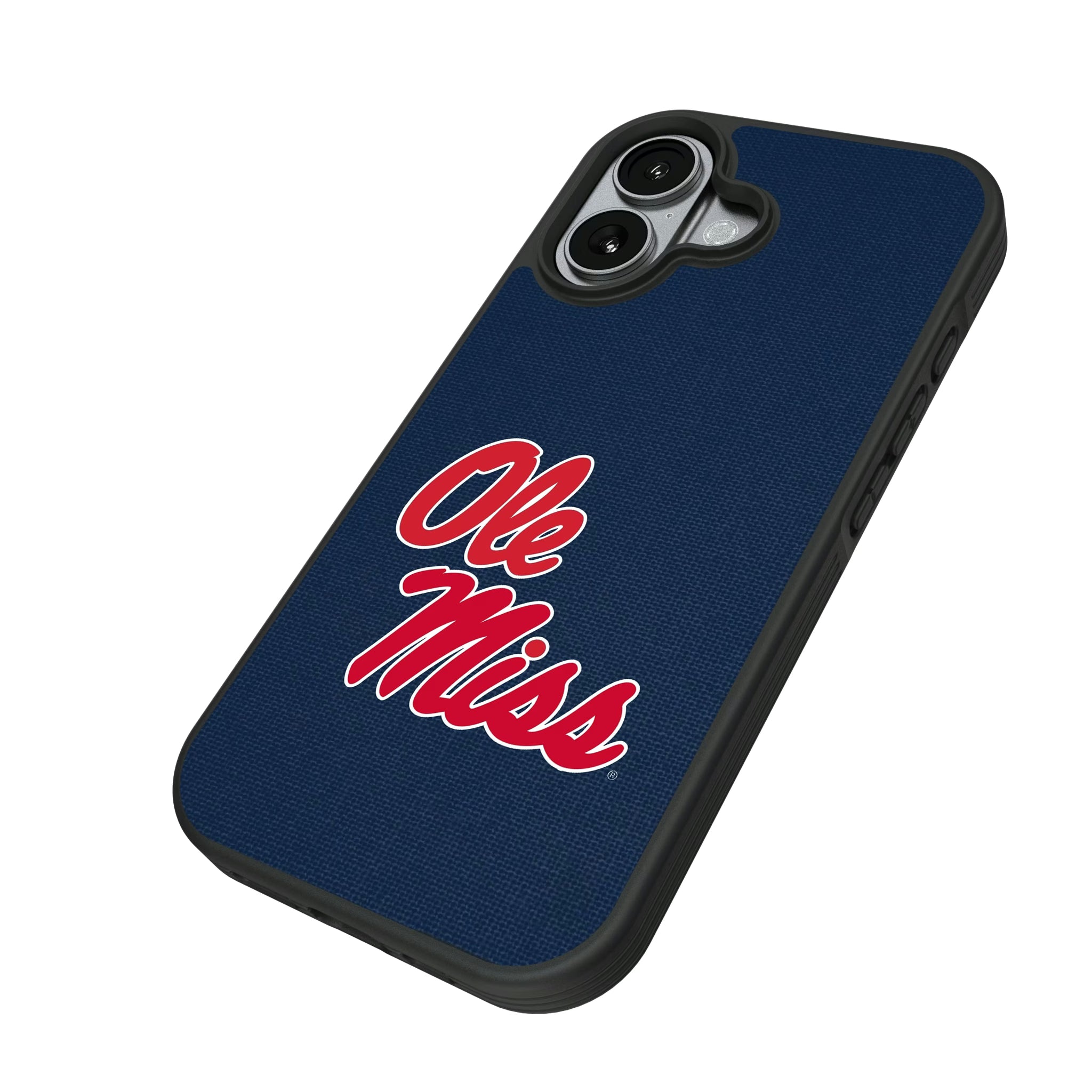 University of Mississippi Rebels Solid iPhone Bump Phone Case for Apple iPhone - Isometric View#Device_iPhone 17