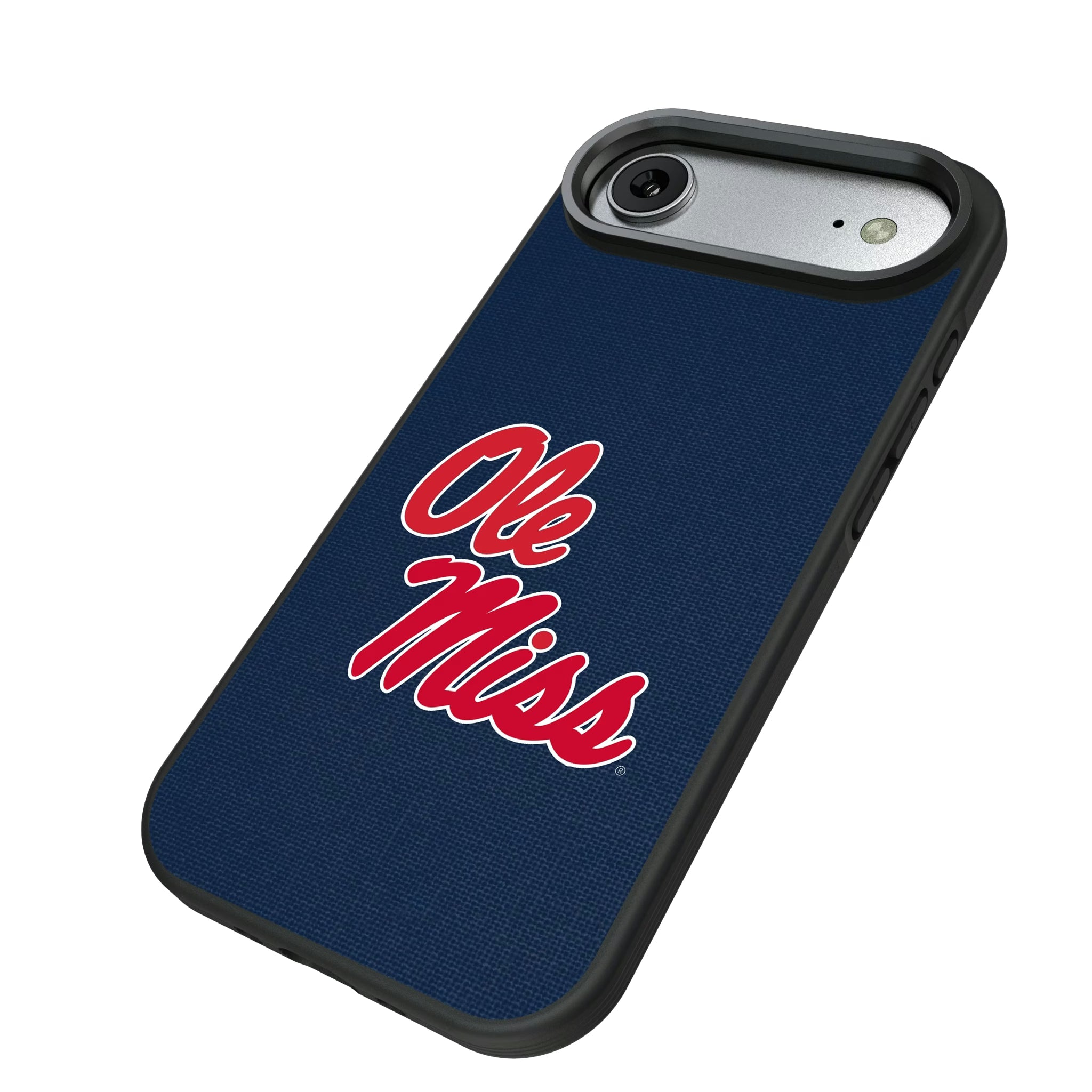 University of Mississippi Rebels Solid iPhone Bump Phone Case for Apple iPhone - Isometric View#Device_iPhone Air