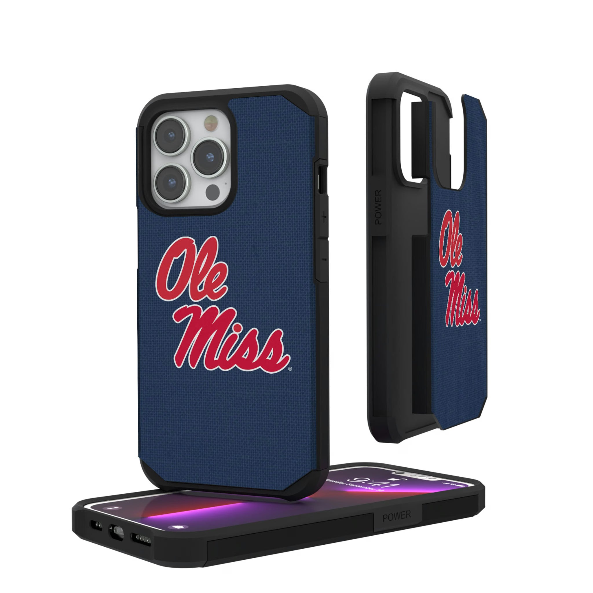 University of Mississippi Rebels Solid iPhone Rugged Phone Case for Apple iPhone