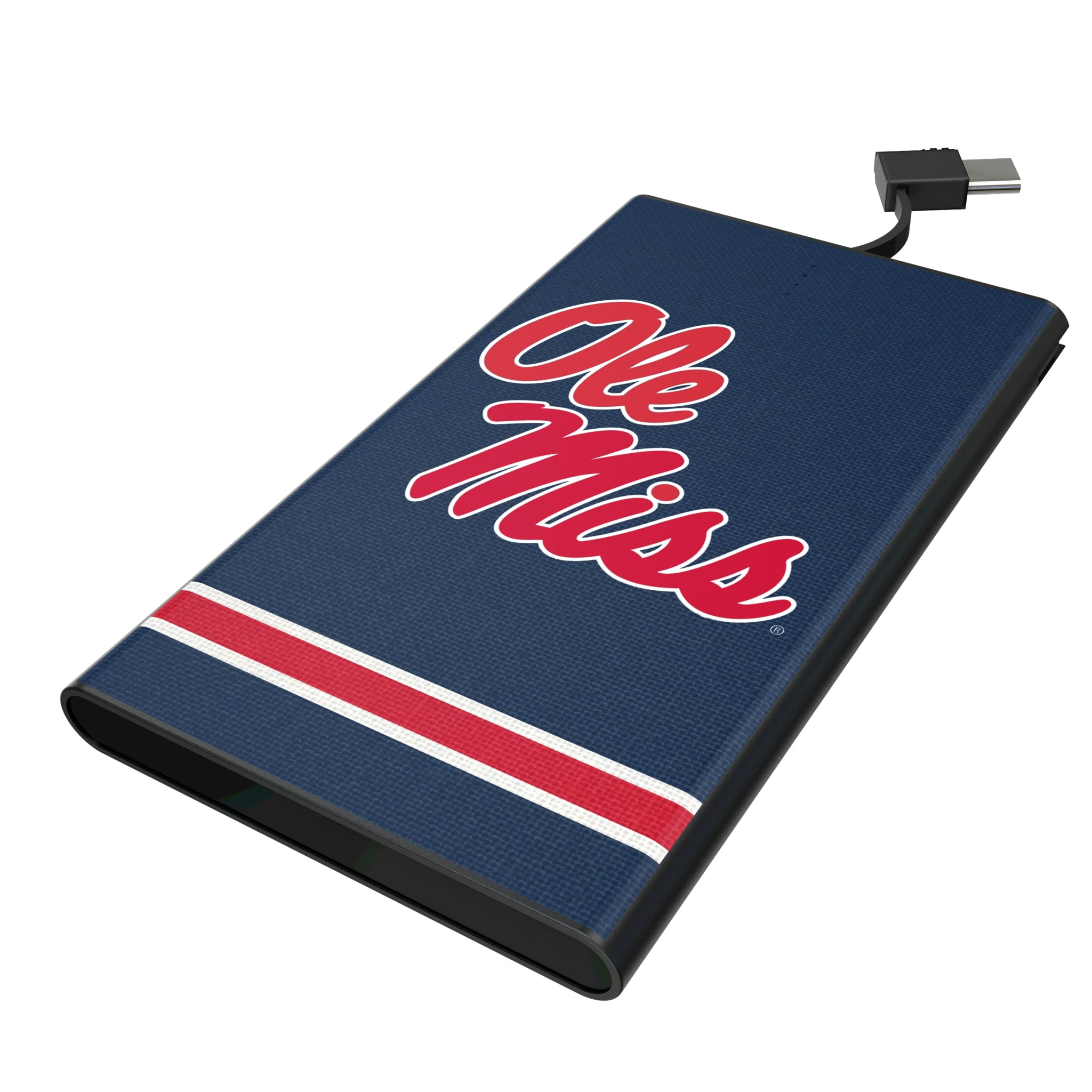 University of Mississippi Rebels Stripe 5000mAh Flat Powerbank