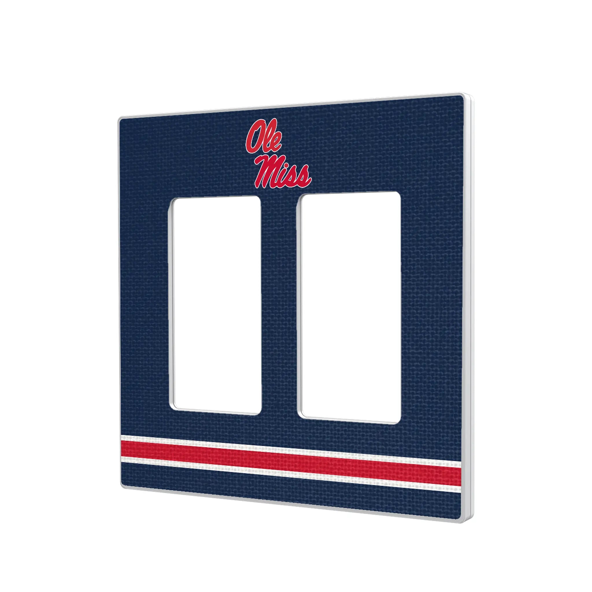 University of Mississippi Rebels Stripe Hidden-Screw Light Switch Plate#Style_Double Rocker