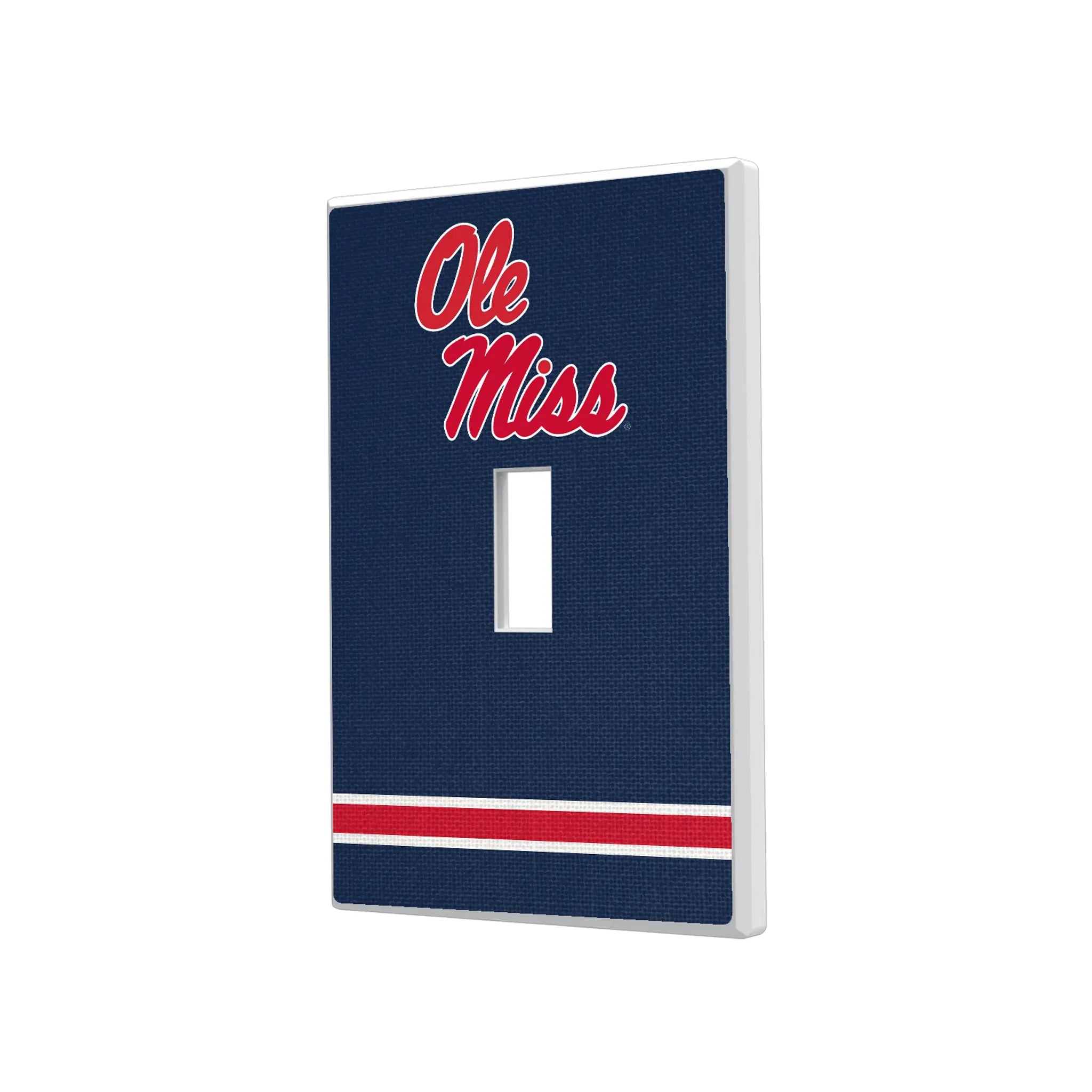 University of Mississippi Rebels Stripe Hidden-Screw Light Switch Plate#Style_Single Toggle