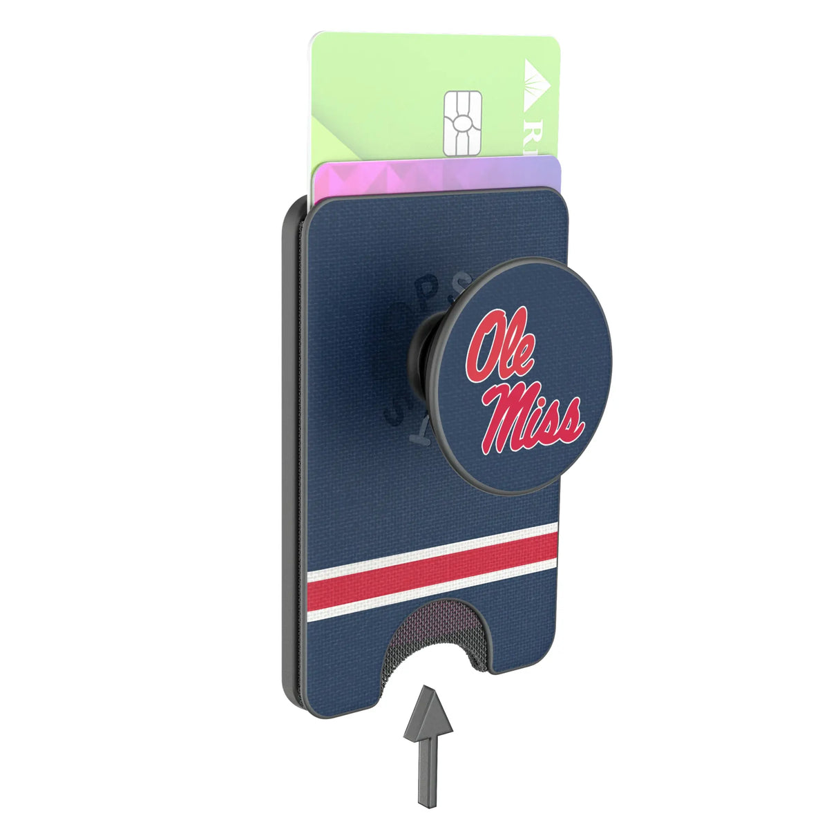 University of Mississippi Rebels Stripe Popsockets Wallet Magnetic - Detail