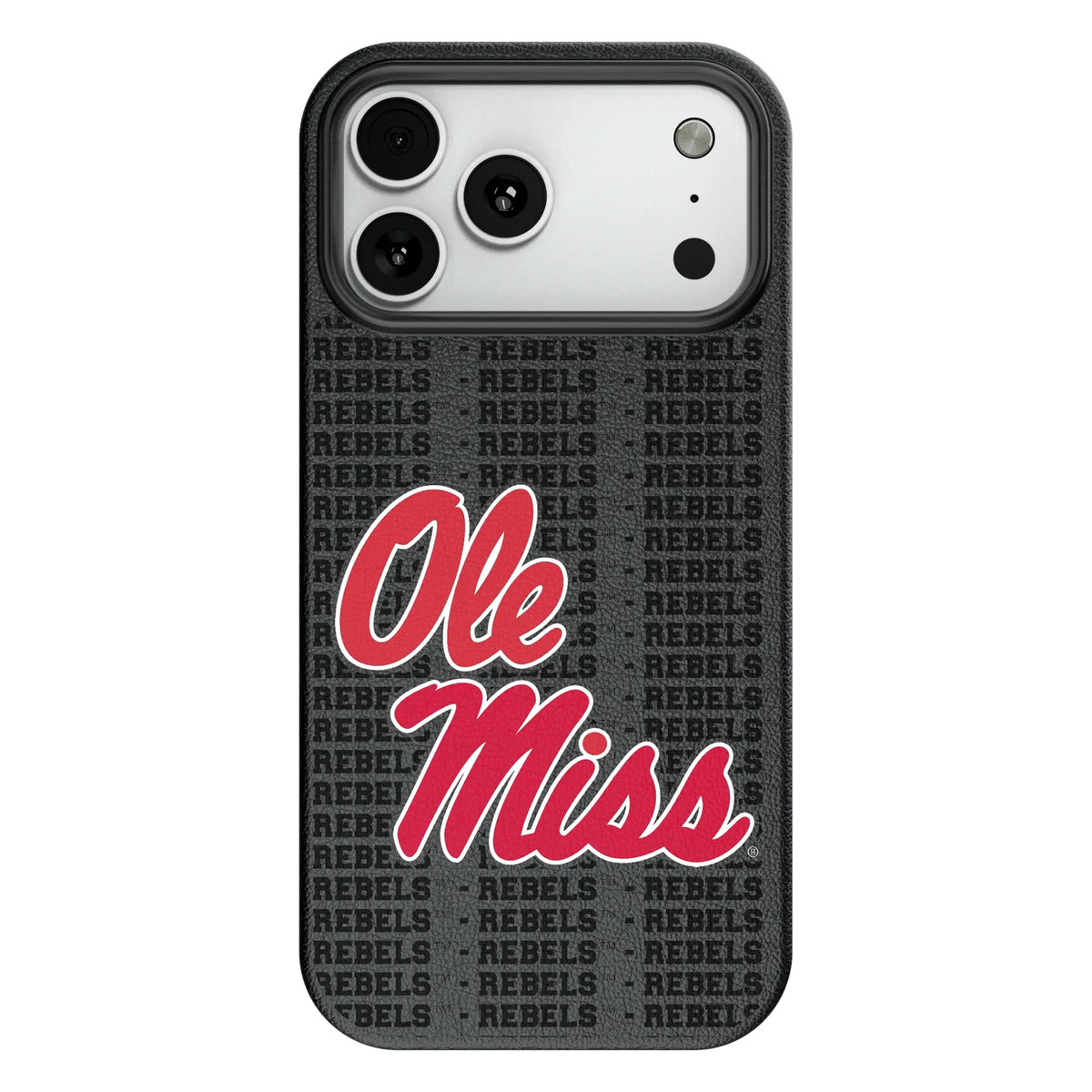 University of Mississippi Rebels Text Backdrop MagSafe Compatible Phone Case for Apple iPhone