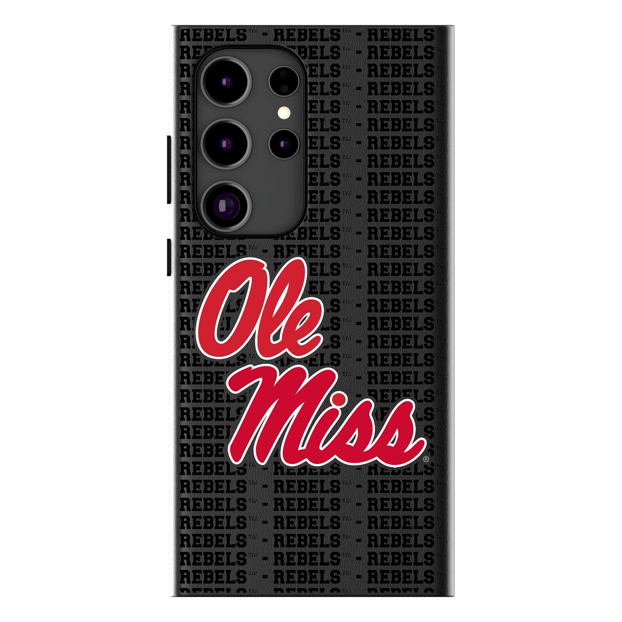University of Mississippi Rebels Text Backdrop Galaxy MagSafe Compatible Phone Case for Samsung Galaxy