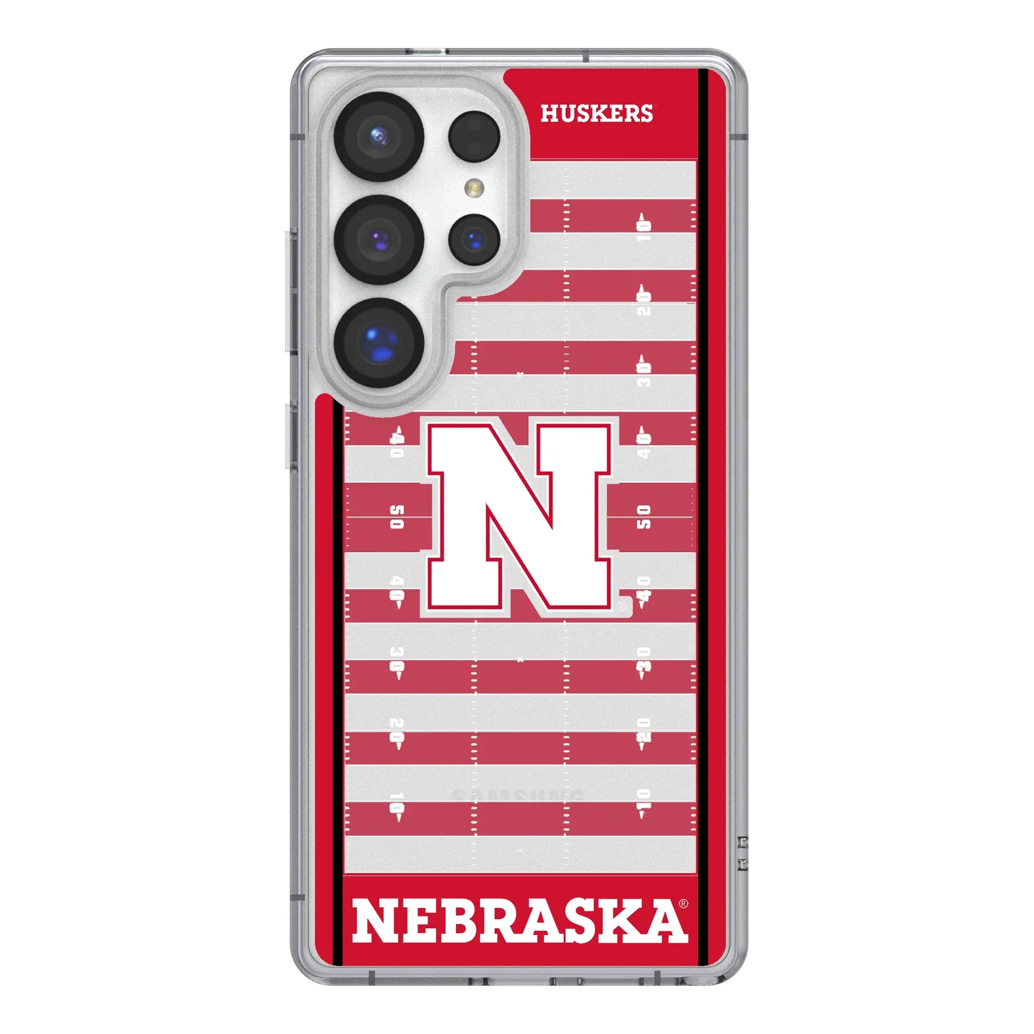 University of Nebraska Huskers Block N Field Galaxy Clear Phone Case for Samsung Galaxy#Device_Galaxy S25 Ultra