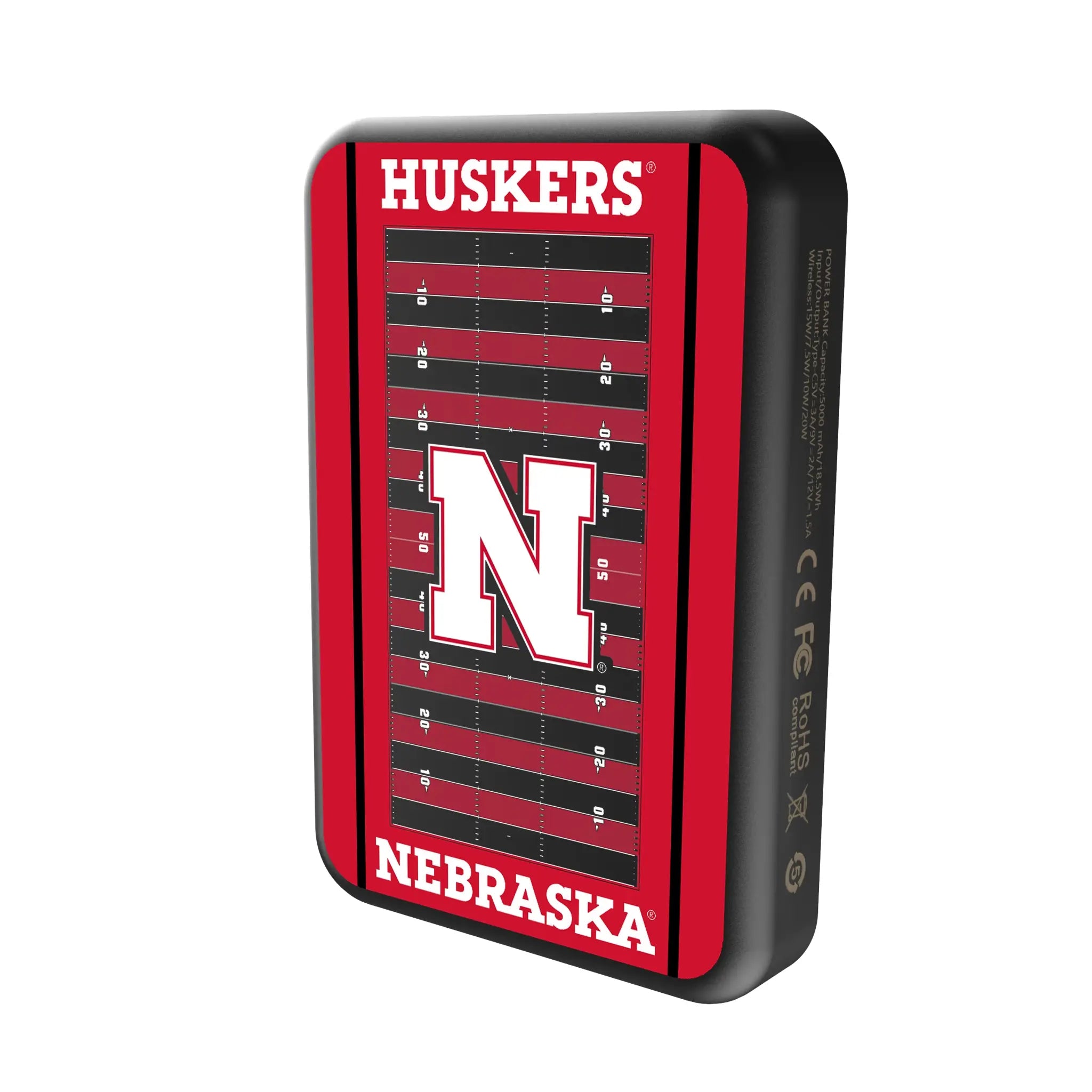 University of Nebraska Huskers Block N Field Wireless Mag Power Bank