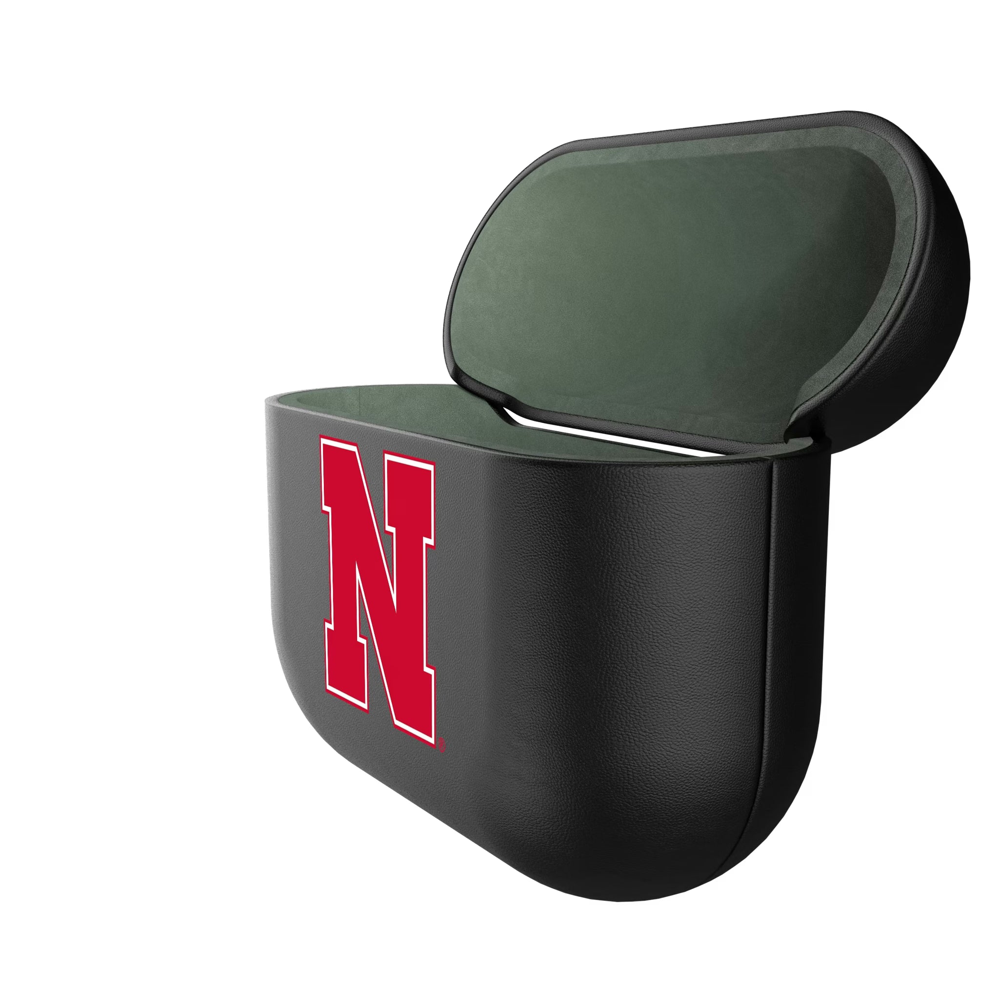 University of Nebraska Huskers Block N Insignia AirPods AirPod Case Cover - Isometric View#Device_AirPods 3rd Gen