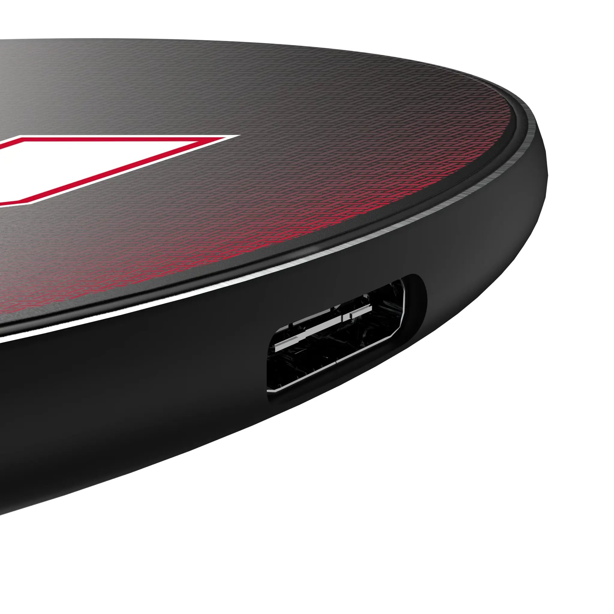 University of Nebraska Huskers Block N Linen 15-Watt Wireless Charger - Detail