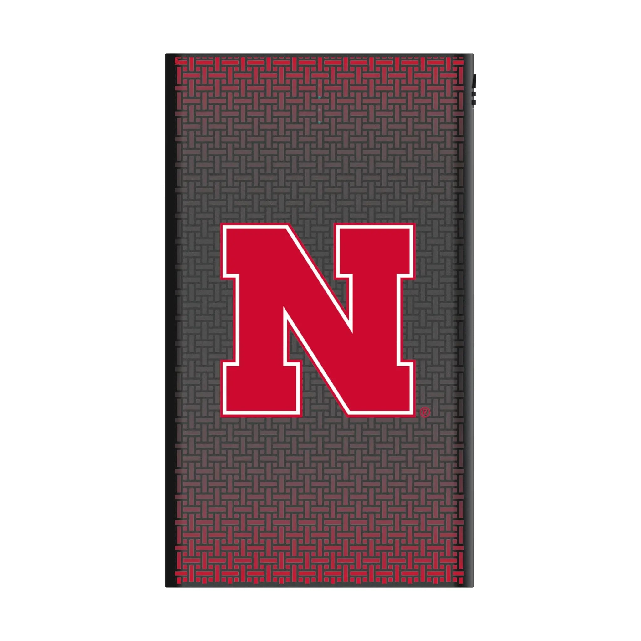 University of Nebraska Huskers Block N Linen 5000mAh Flat Power Bank