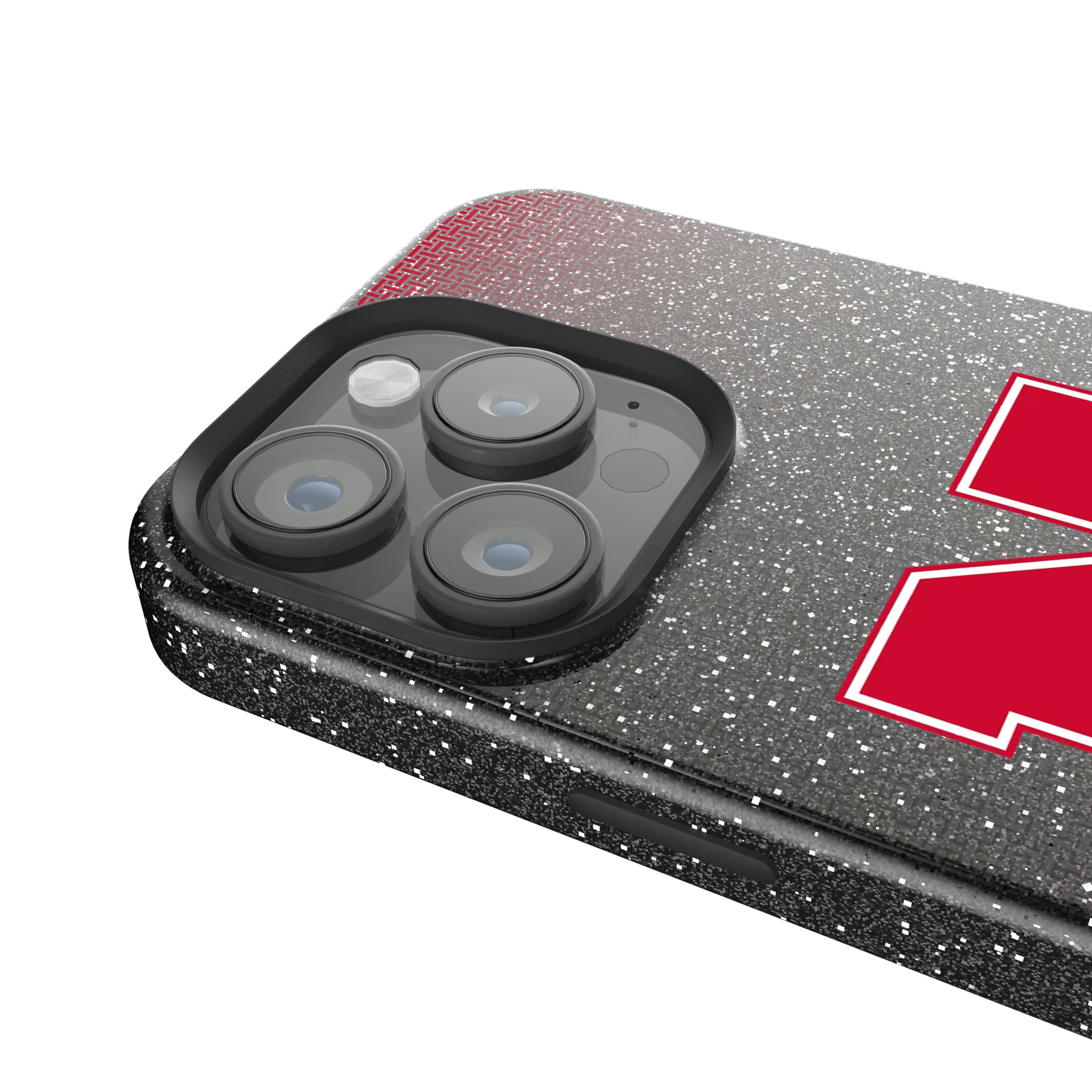 University of Nebraska Huskers Block N Linen iPhone Bling Phone Case for Apple iPhone - Detail