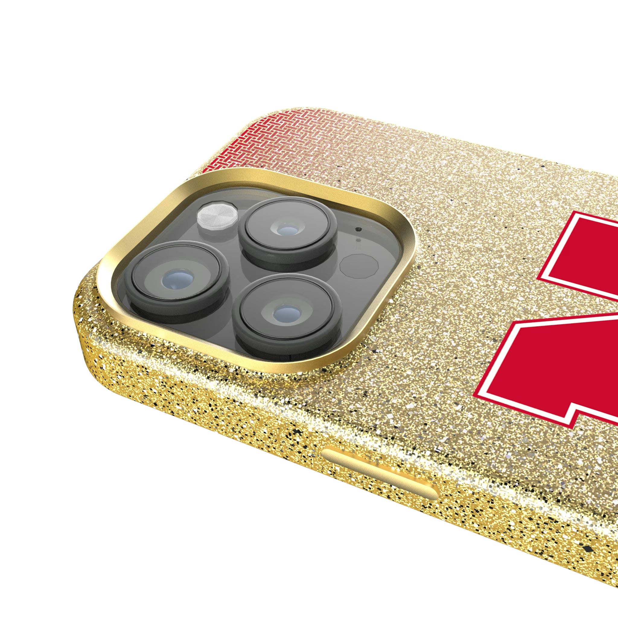 University of Nebraska Huskers Block N Linen iPhone Bling Phone Case for Apple iPhone - Detail