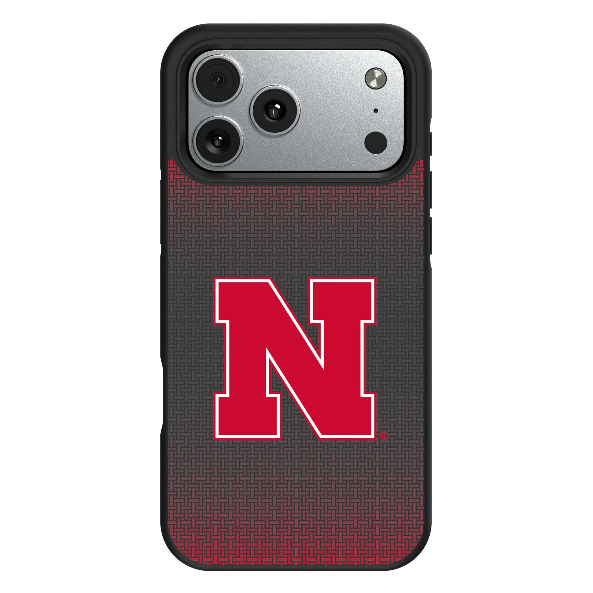 University of Nebraska Huskers Block N Linen iPhone Bump Phone Case for Apple iPhone#Device_iPhone 17 Pro Max